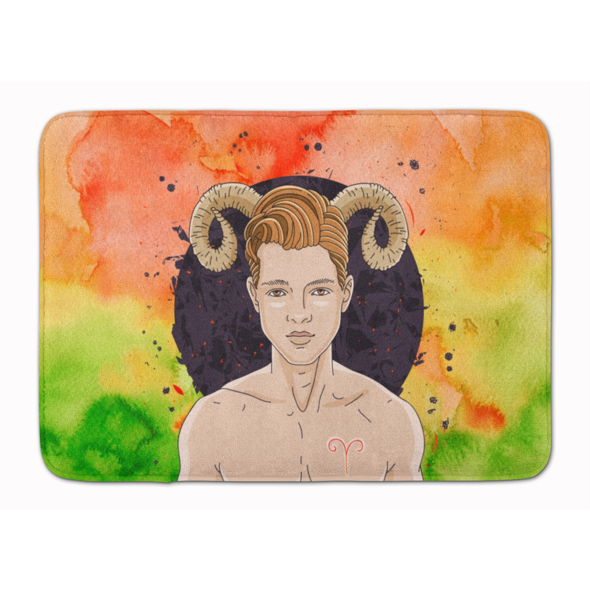 &quotCaroline's Treasures Aries Zodiac Sign Floor Mat, 19H x 27W, Multicolor"