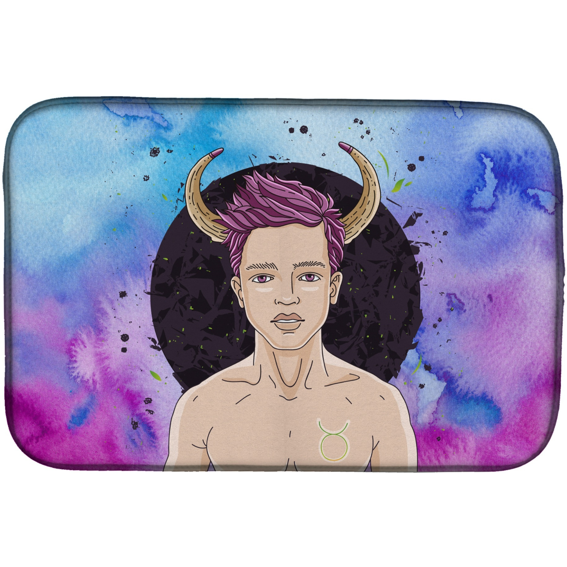 &quotCaroline's Treasures Taurus Zodiac Sign Dish Drying Mat, 14"" x 21"", Multicolor"