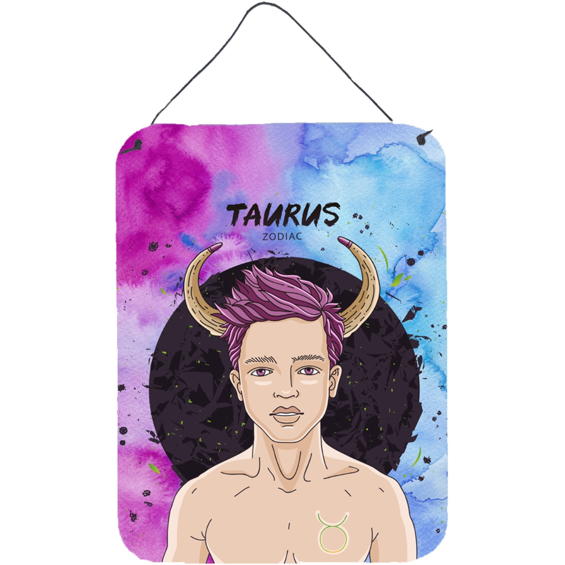 &quotCaroline's Treasures Taurus Zodiac Sign Metal Print, 16H x 12W, Multicolor"