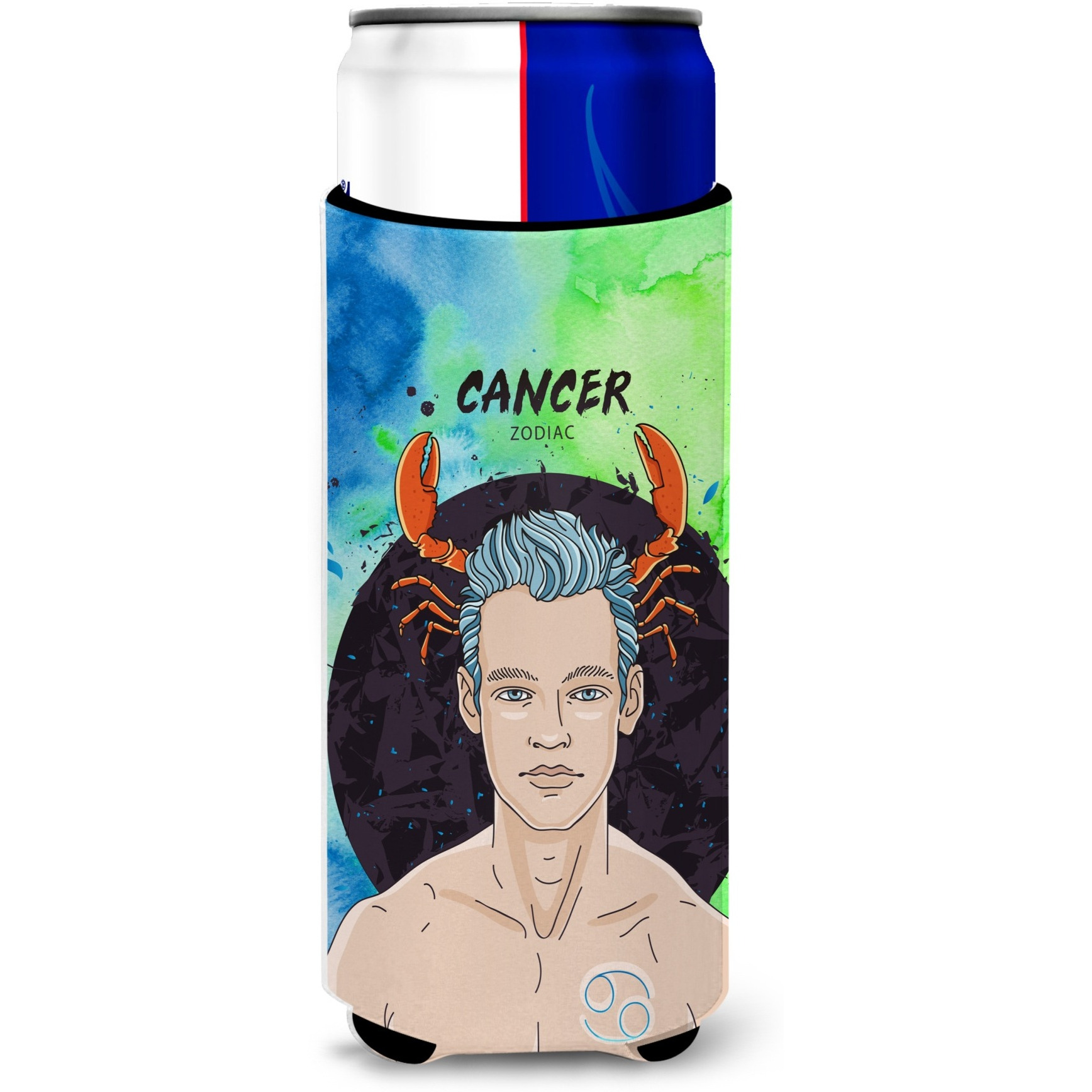 &quotCaroline's Treasures Cancer Zodiac Sign Decorative Can Hugger, Multicolor"