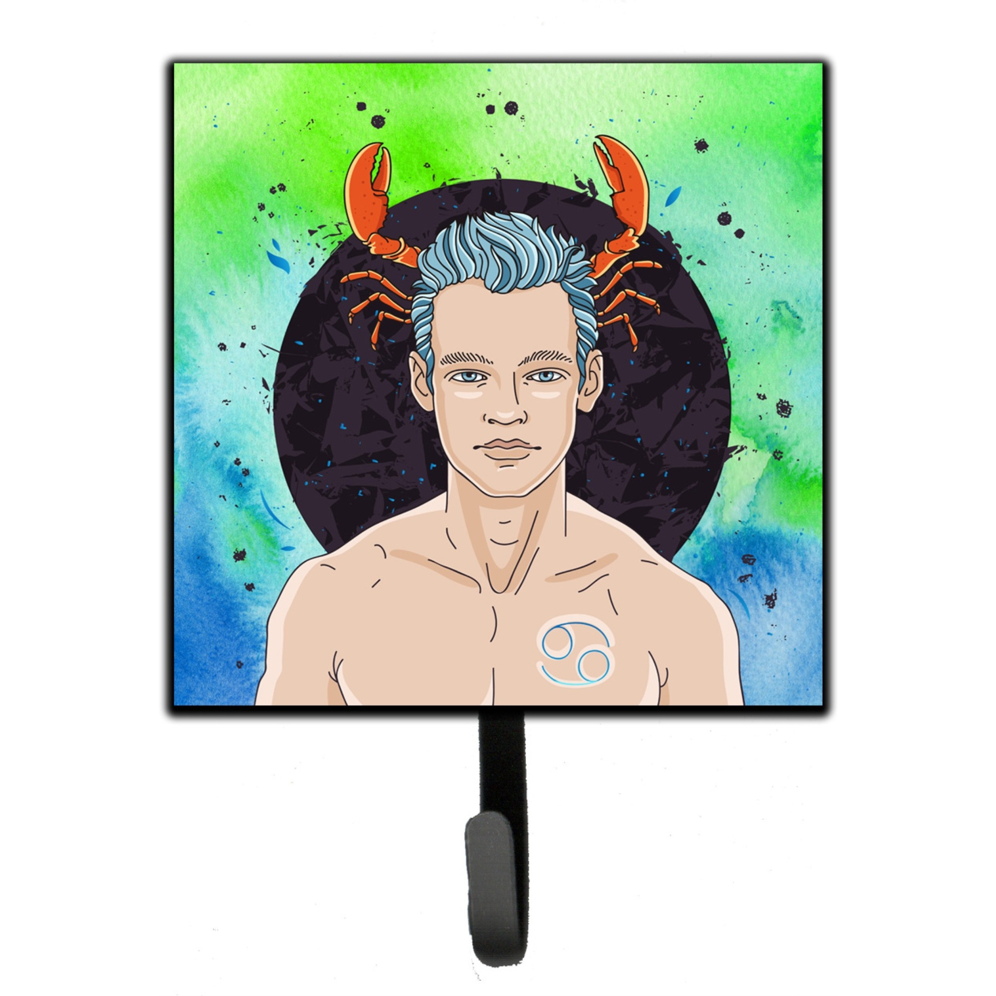 &quotCaroline's Treasures Cancer Zodiac Sign Wall Hook, Small, Multicolor"