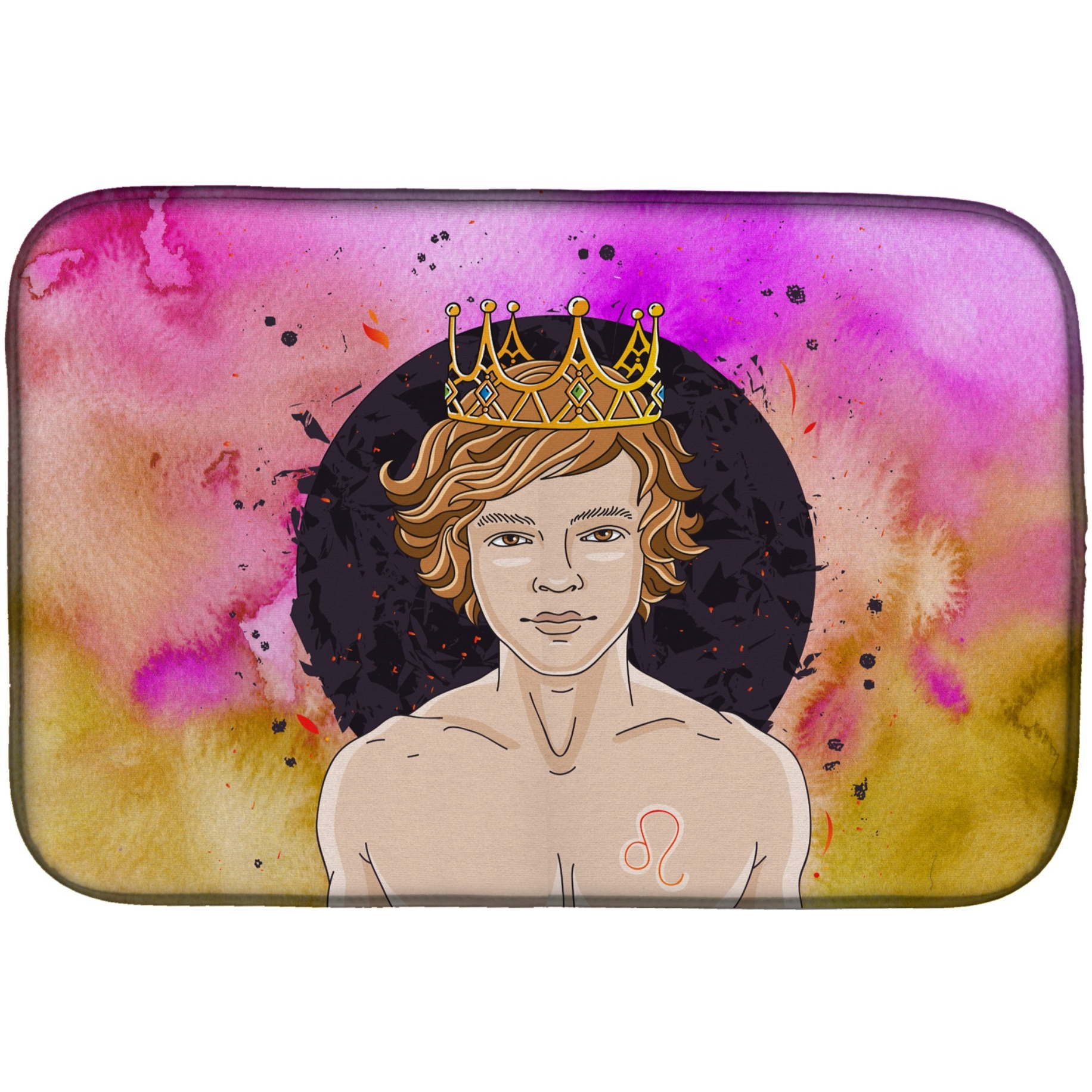 &quotCaroline's Treasures Leo Zodiac Sign Dish Drying Mat, 14"" x 21"", Multicolor"