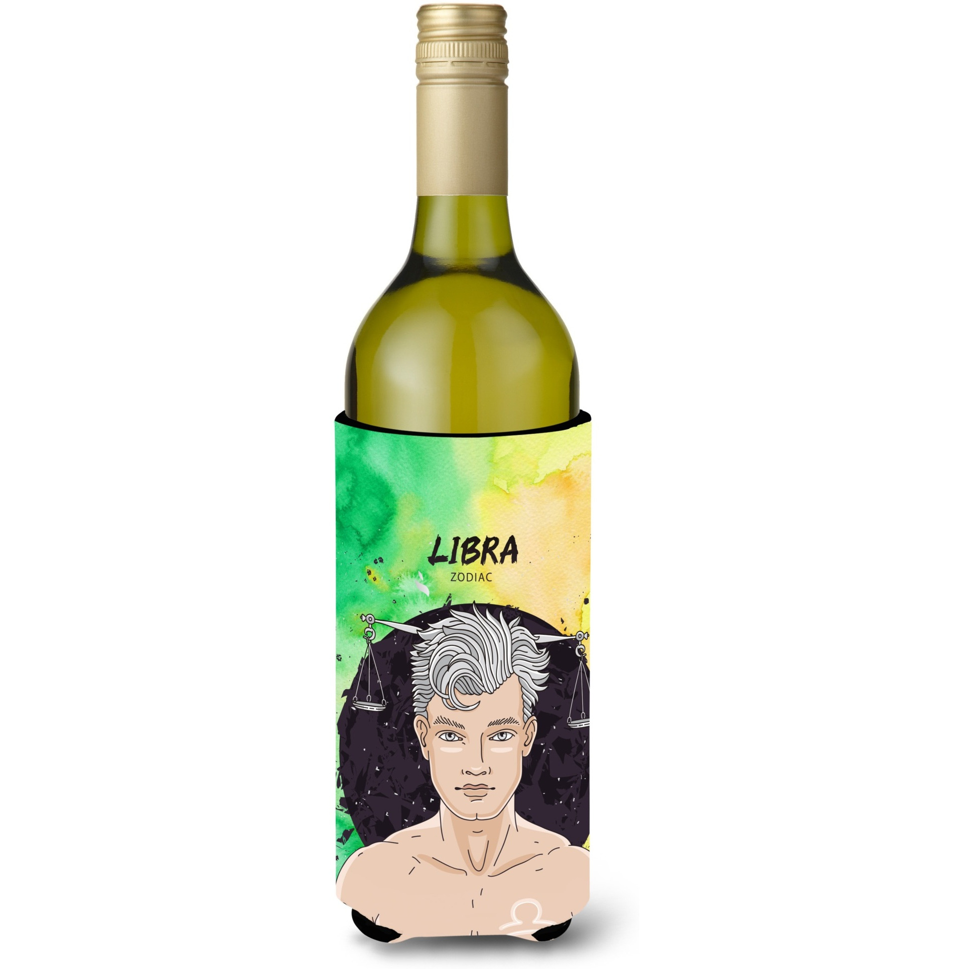&quotCaroline's Treasures Libra Zodiac Sign Decorative Bottle Hugger, 750 ml, Multicolor"