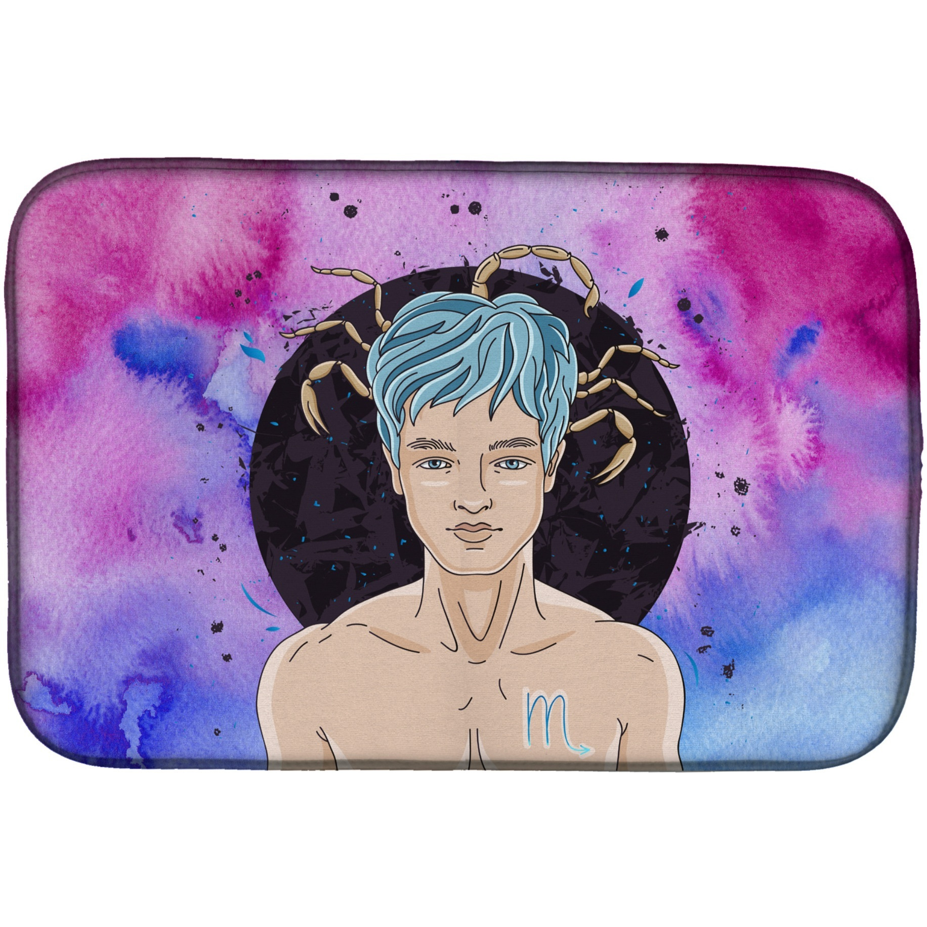 &quotCaroline's Treasures Scorpio Zodiac Sign Dish Drying Mat, 14"" x 21"", Multicolor"