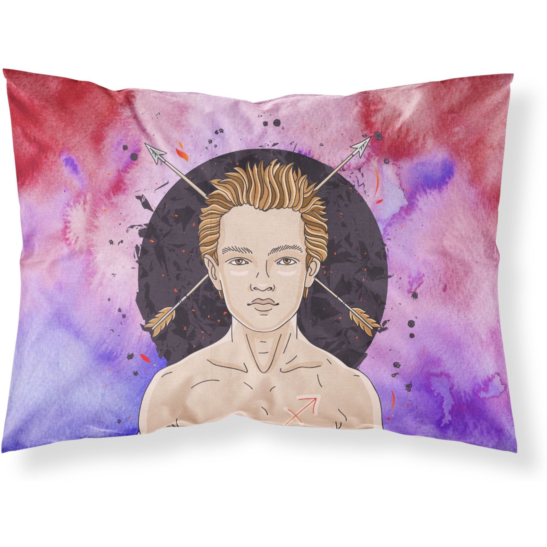 &quotCaroline's Treasures Sagittarius Zodiac Sign Printed, Polyester, 250 Thread count, Envelope closure Pillowcase, Standard, Multicolor"