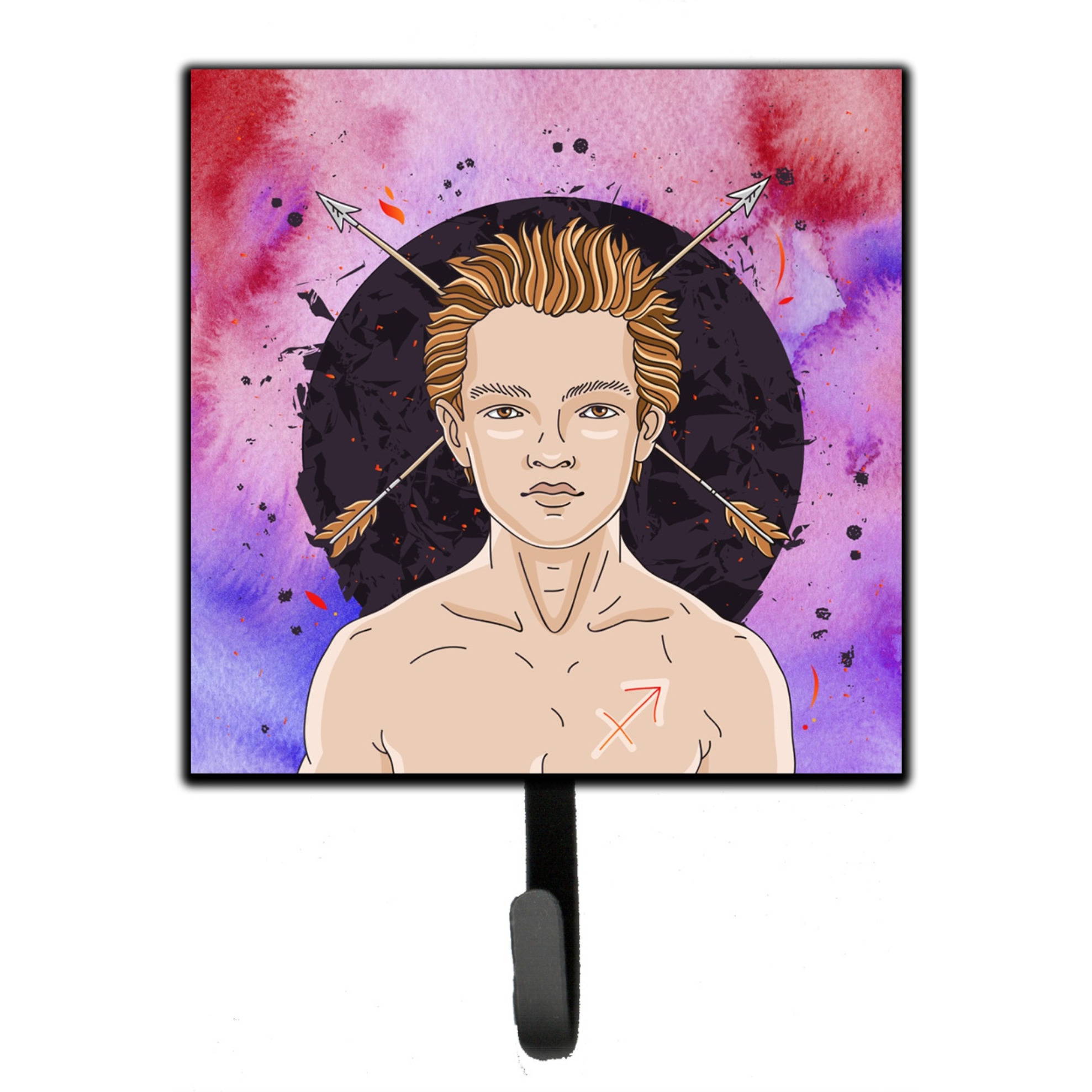 &quotCaroline's Treasures Sagittarius Zodiac Sign Wall Hook, Small, Multicolor"