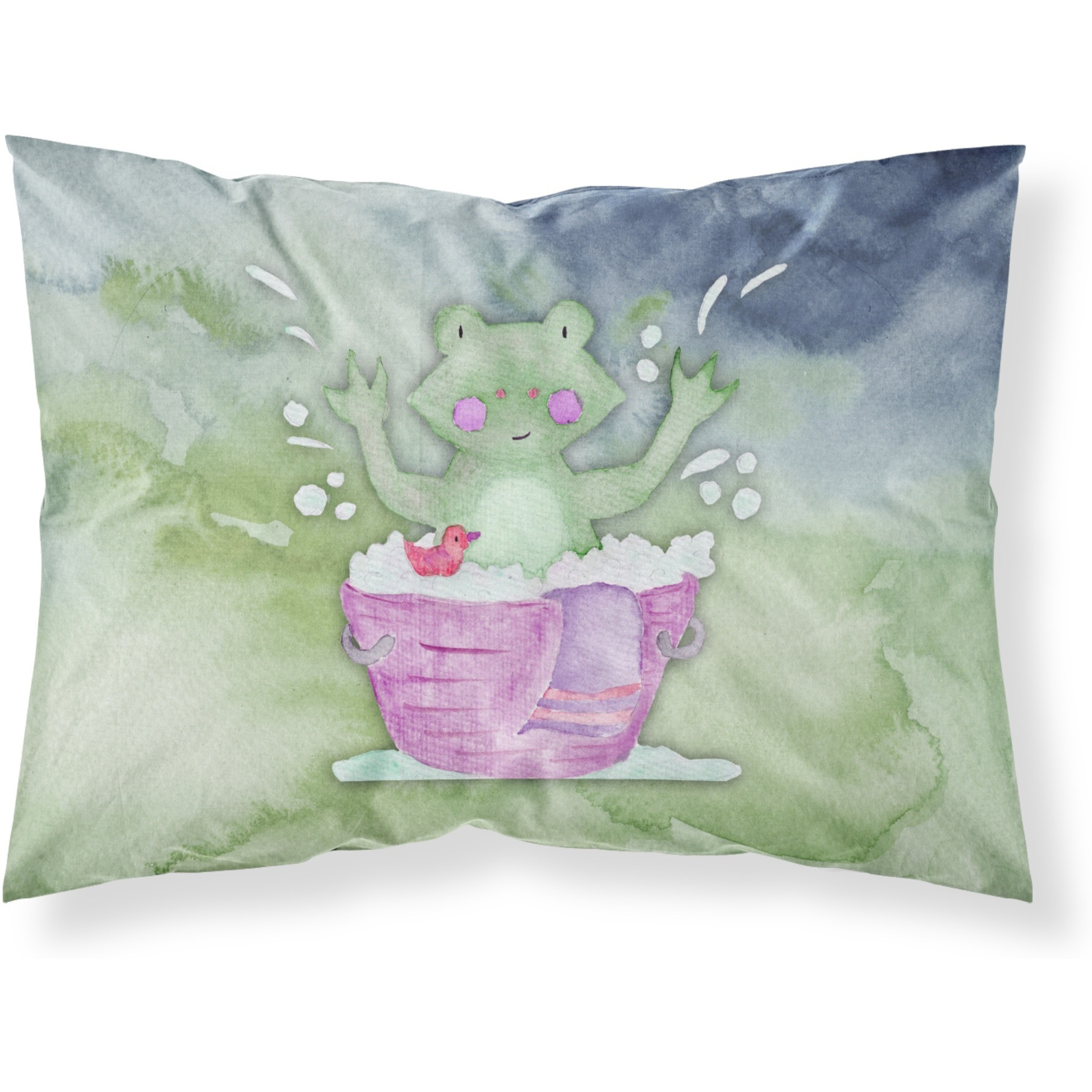 &quotCaroline's Treasures Frog Bathing Watercolor Pillowcase, Standard, Multicolor"