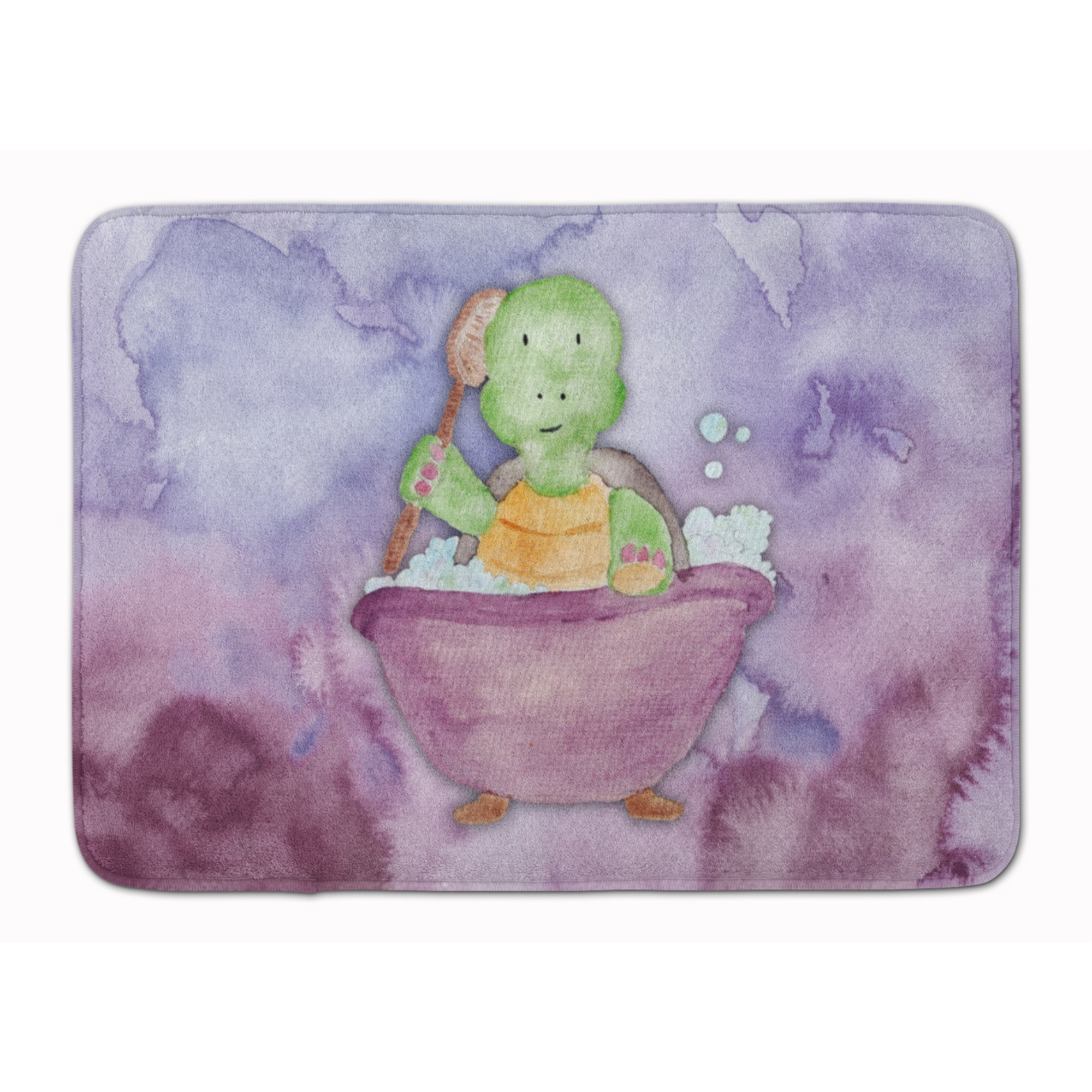 &quotCaroline's Treasures Turtle Bathing Watercolor Floor Mat, 19"&quotH x 27"&quotW, Multicolor"
