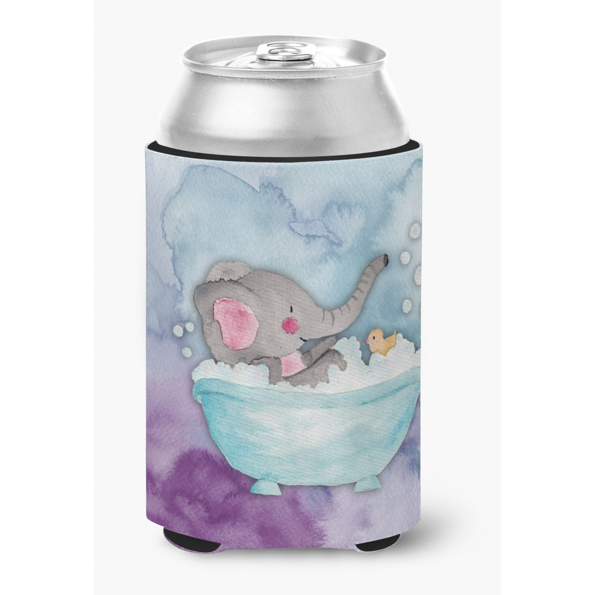 &quotCaroline's Treasures Elephant Bathing Watercolor Decorative Can Hugger, Multicolor"