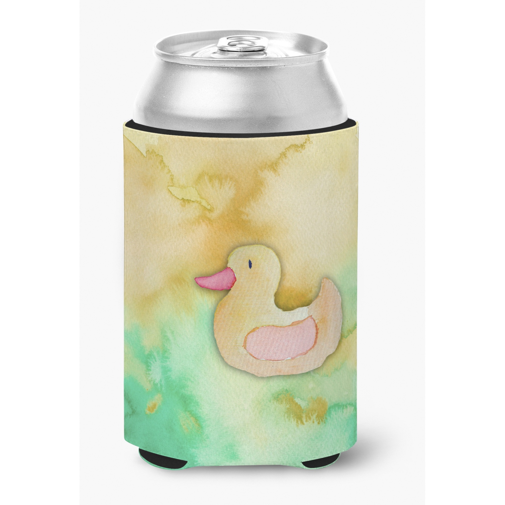 &quotCaroline's Treasures Rubber Duckie Watercolor Decorative Can Hugger, Multicolor"