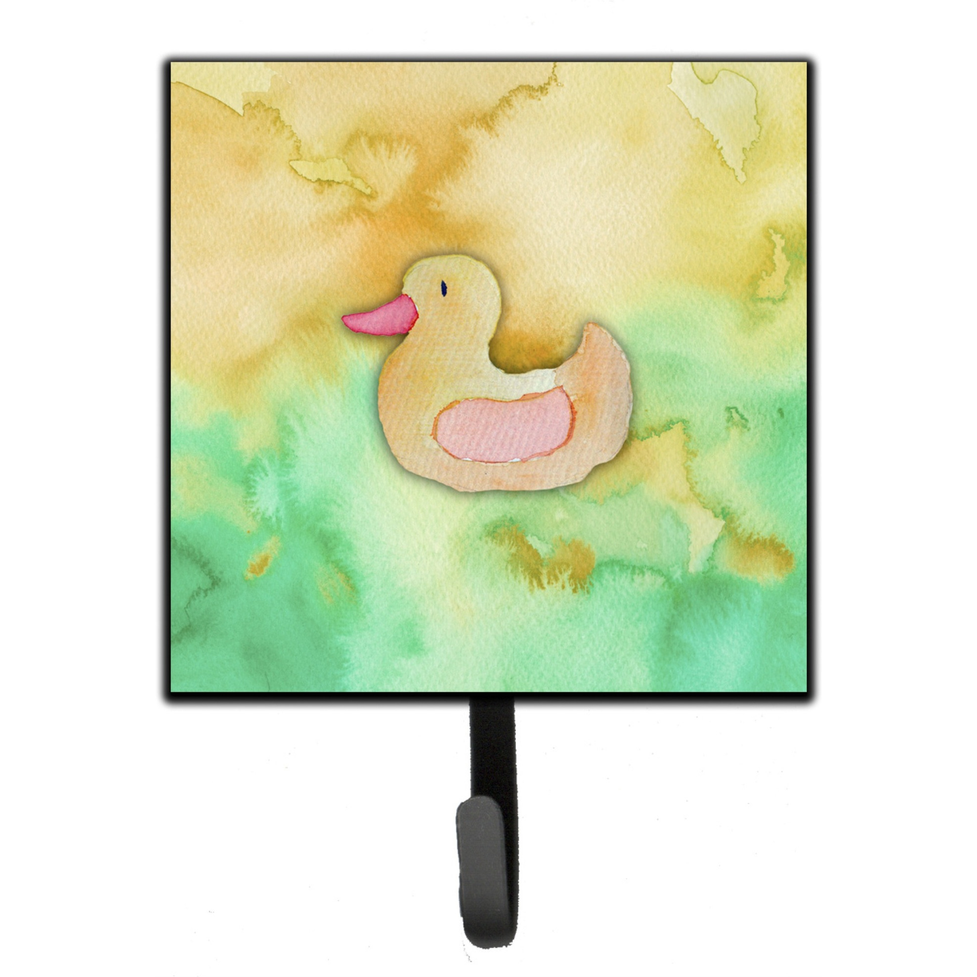 &quotCaroline's Treasures Rubber Duckie Watercolor Wall Hook, Small, Multicolor"