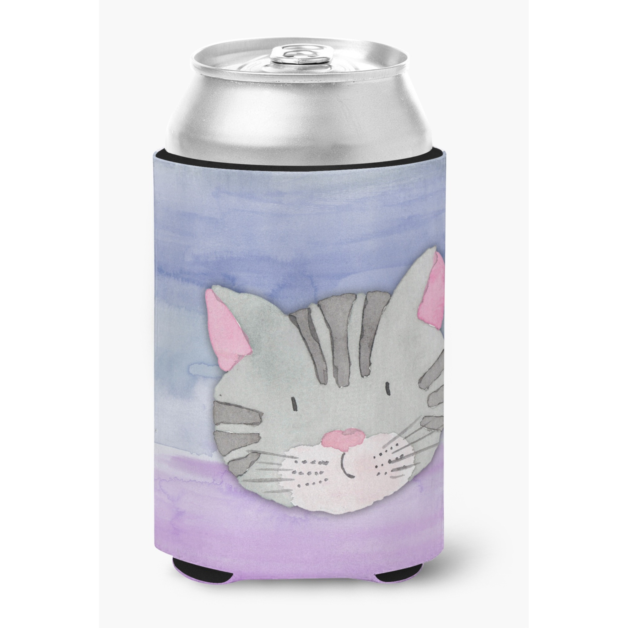 &quotCaroline's Treasures Cat Face Watercolor Decorative Can Hugger, Multicolor"