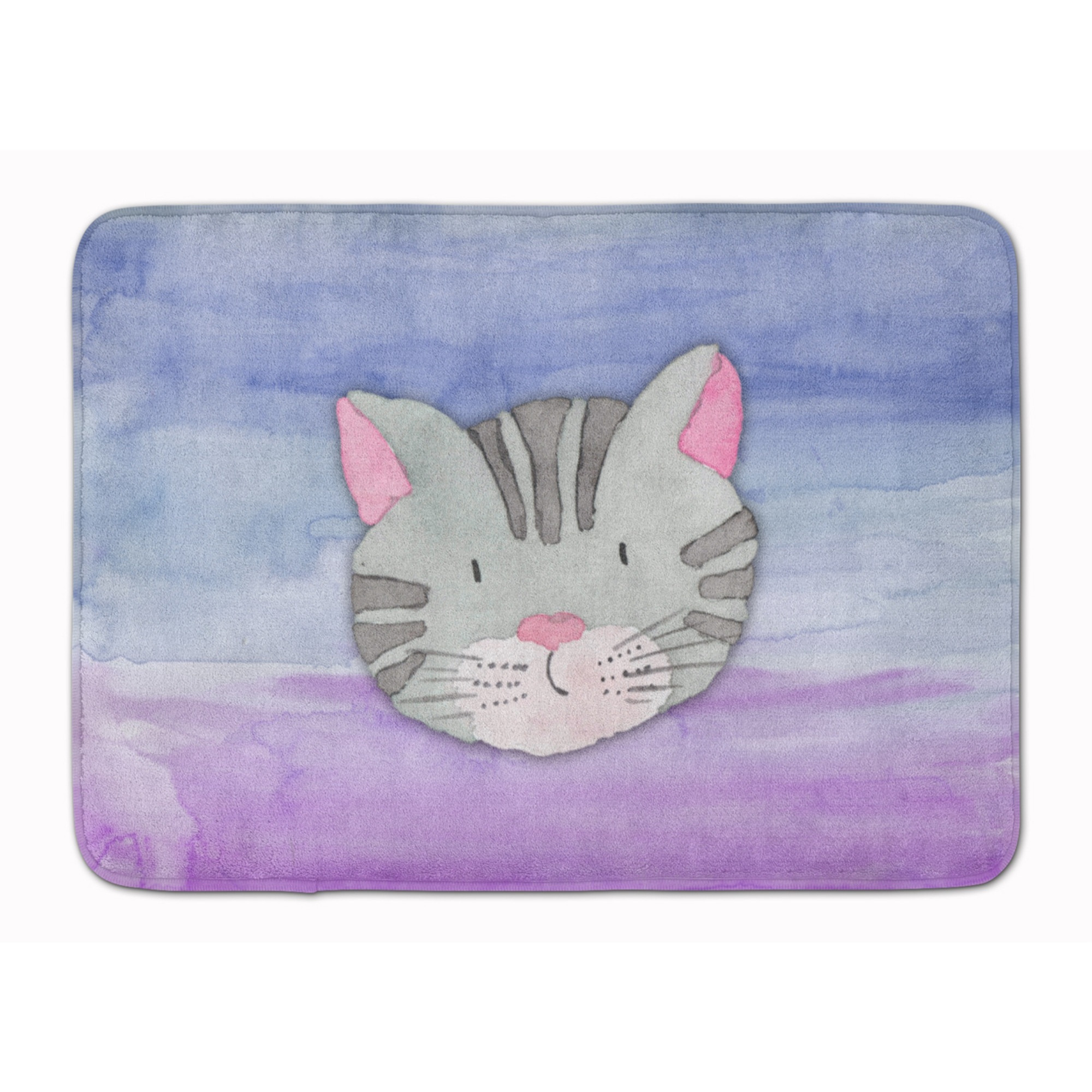 &quotCaroline's Treasures Cat Face Watercolor Floor Mat, 19"&quotH x 27"&quotW, Multicolor"
