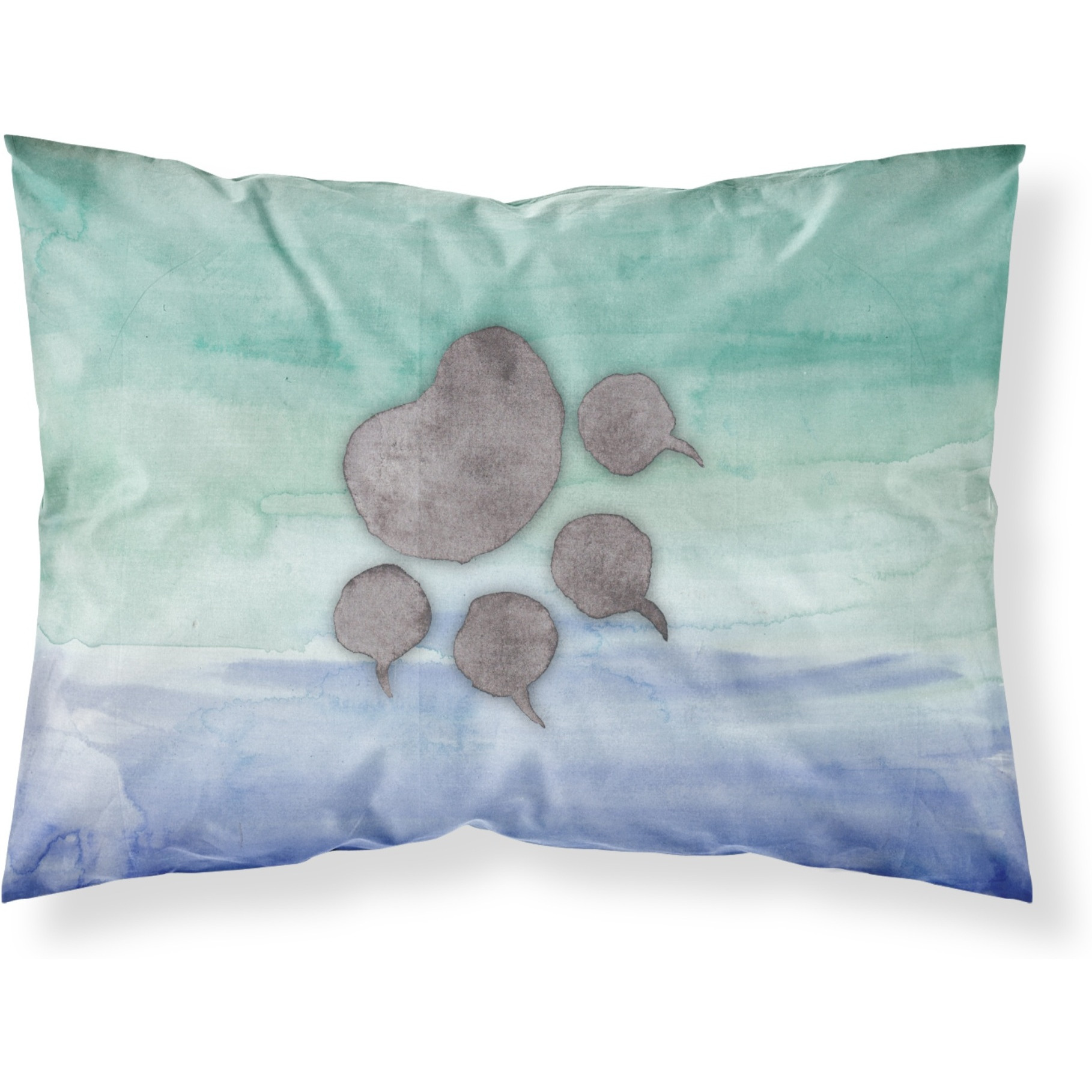 Caroline's Treasures Cat Paw Watercolor Pillowcase Standard Multicolor