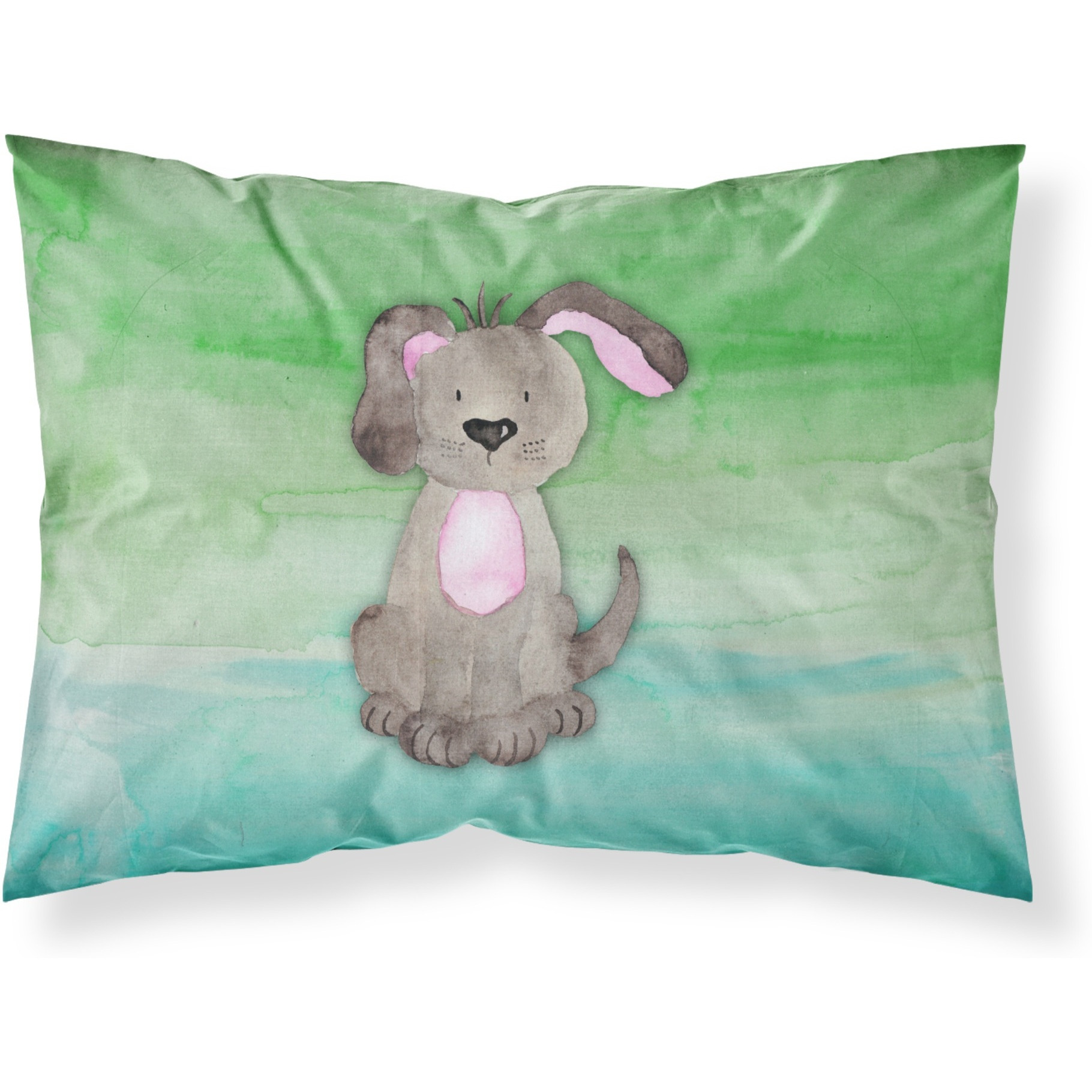 &quotCaroline's Treasures Dog Teal and Green Watercolor Pillowcase, Standard, Multicolor"