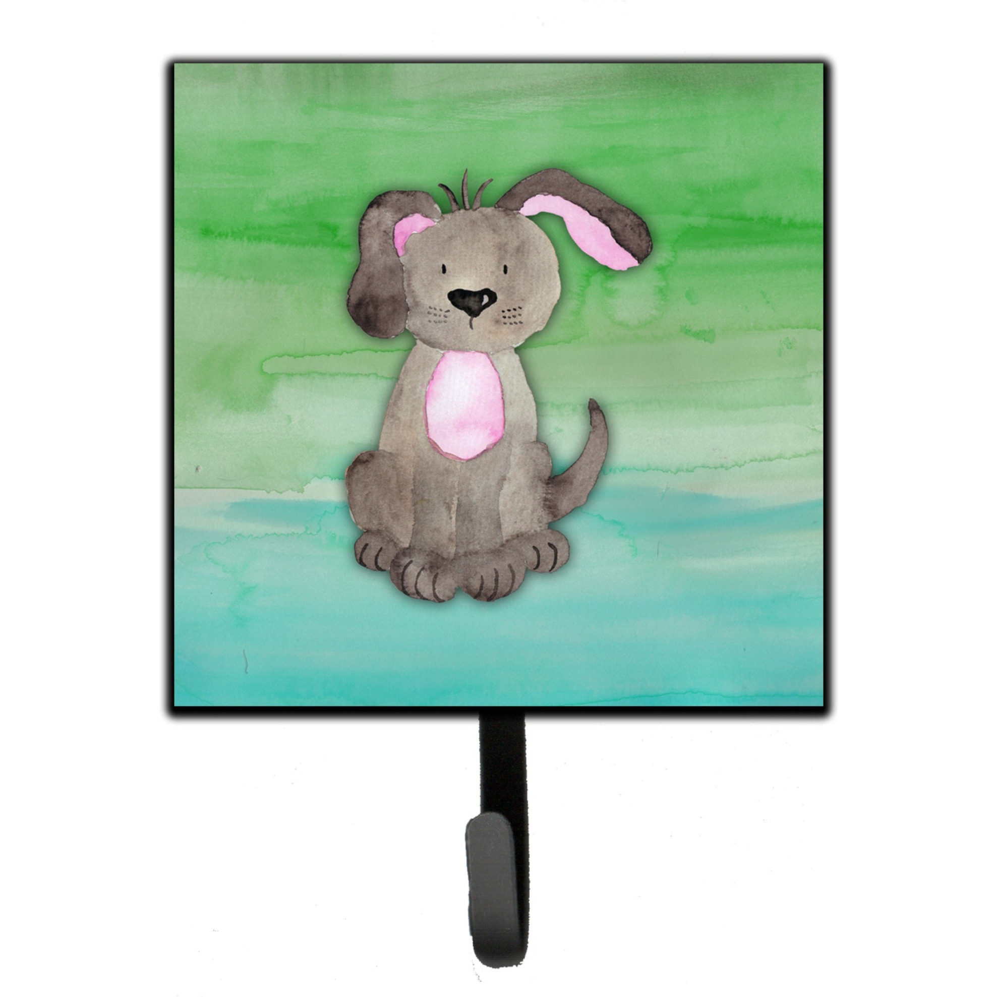 &quotCaroline's Treasures Dog Teal and Green Watercolor Wall Hook, Small, Multicolor"