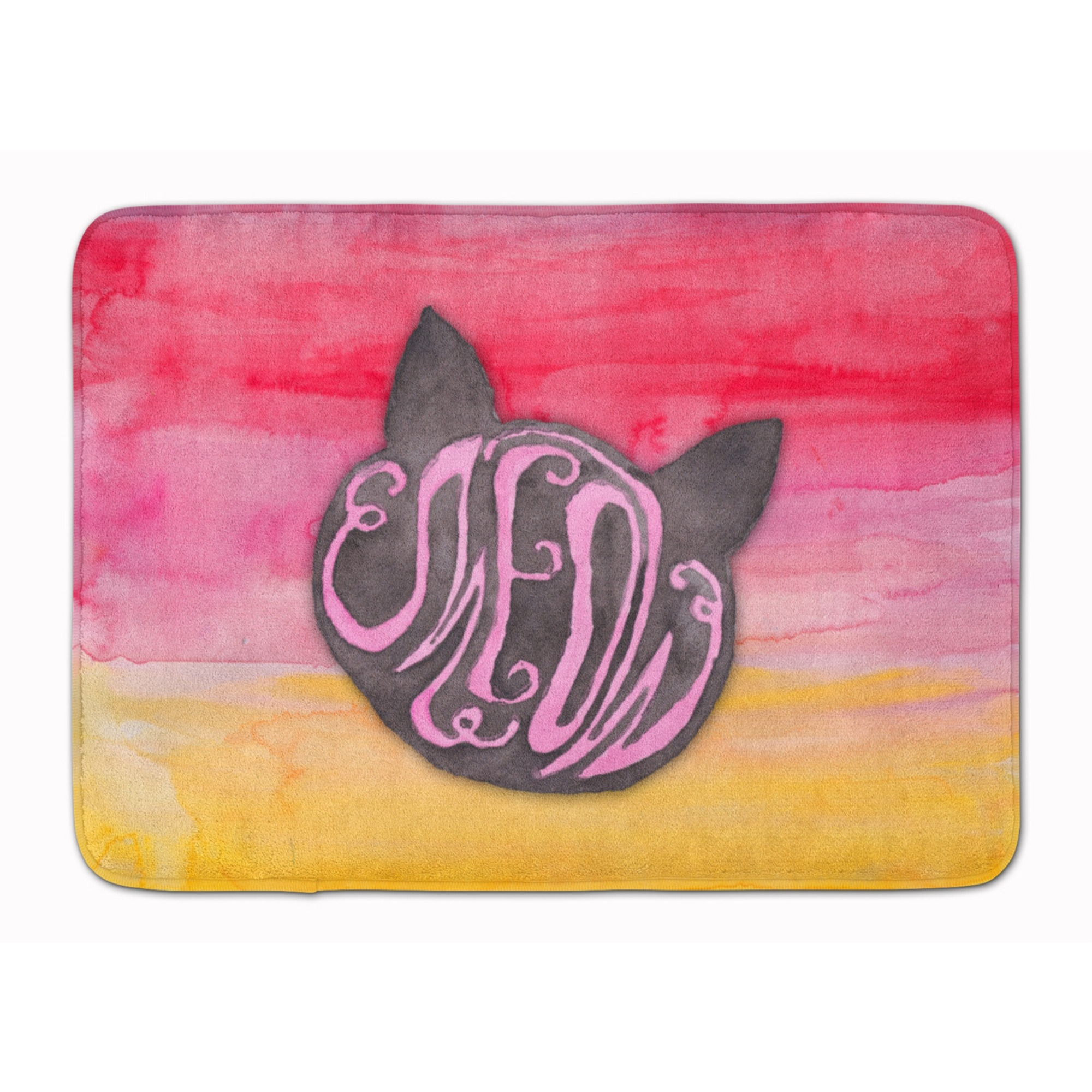 &quotCaroline's Treasures Cat Face Meow Watercolor Floor Mat, 19"&quotH x 27"&quotW, Multicolor"