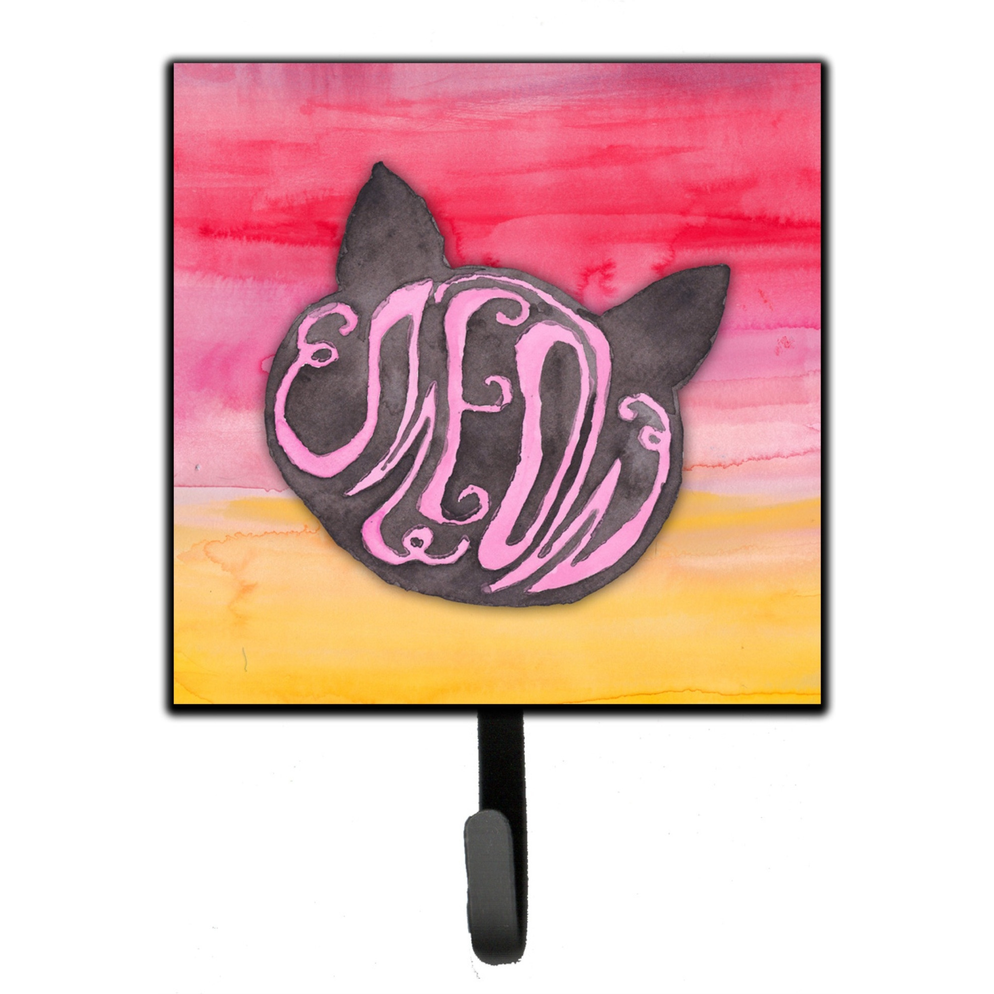 &quotCaroline's Treasures Cat Face Meow Watercolor Wall Hook, Small, Multicolor"