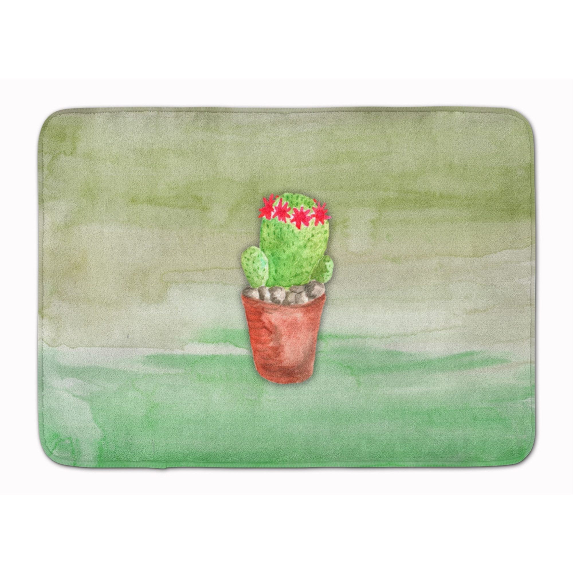 &quotCaroline's Treasures Cactus Green Watercolor Floor Mat, 19"&quotH x 27"&quotW, Multicolor"