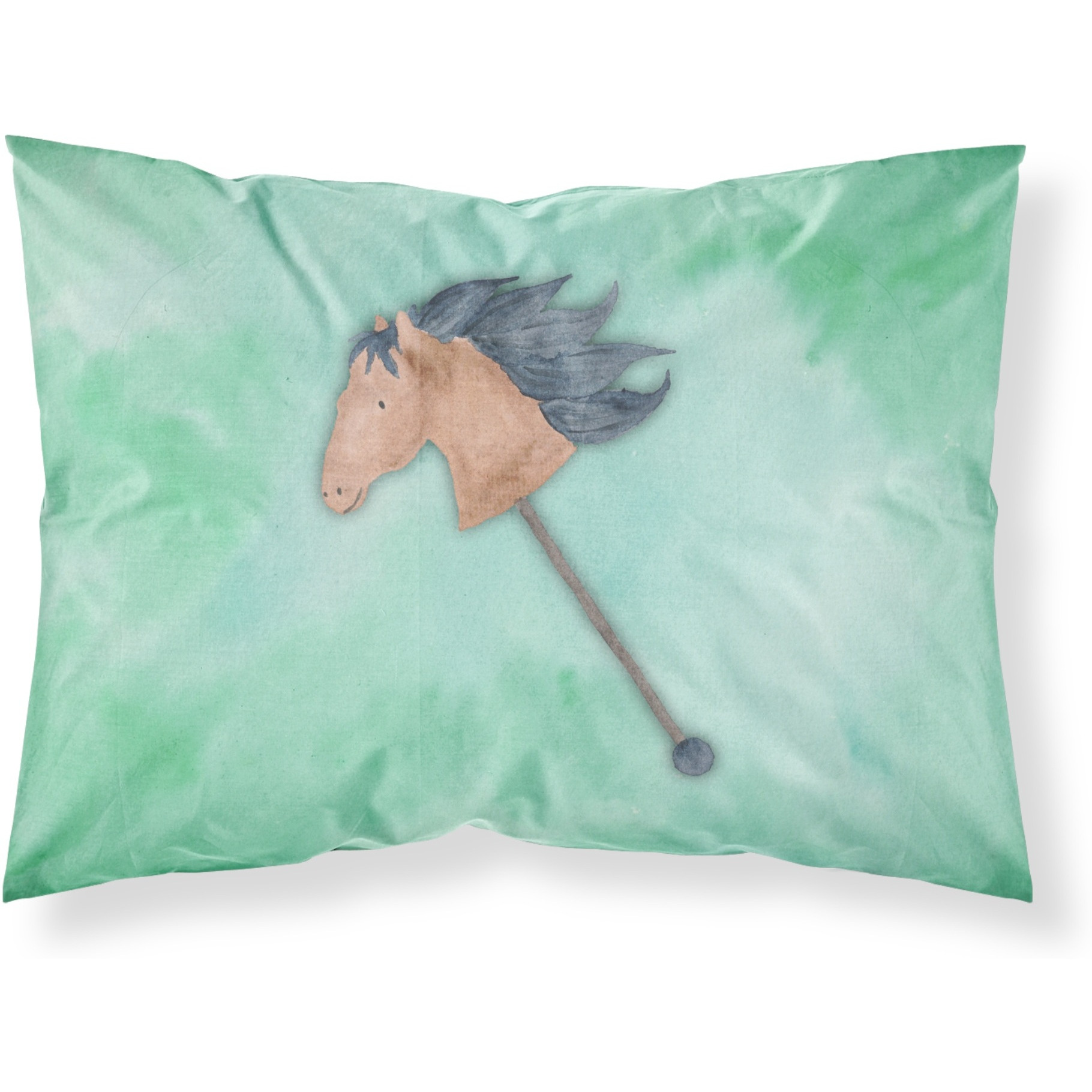 &quotCaroline's Treasures Stick Horse Watercolor Printed, Polyester, 250 Thread count, Envelope closure Pillowcase, Standard, Multicolor"