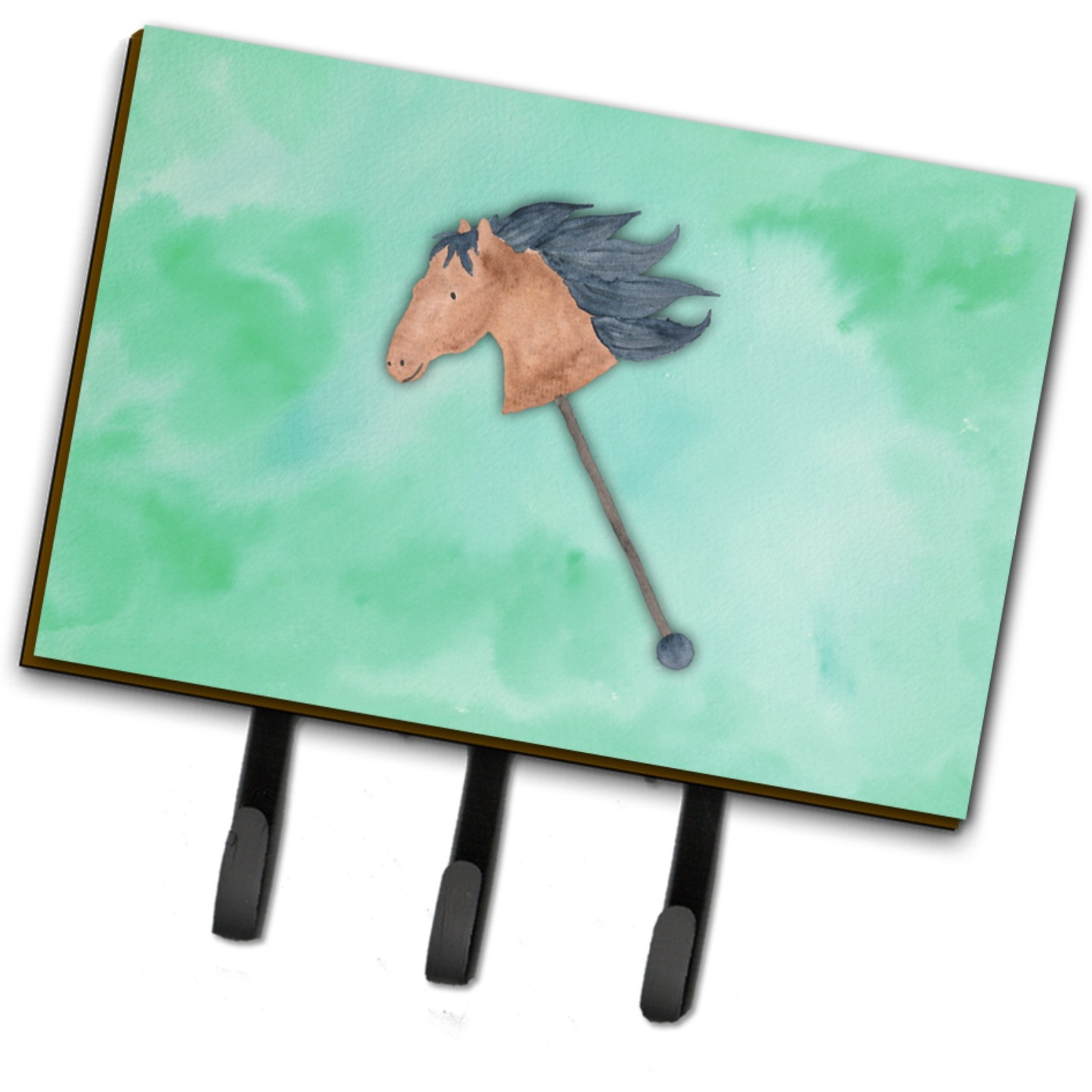 &quotCaroline's Treasures Stick Horse Watercolor Wall Hook, Triple, Multicolor"