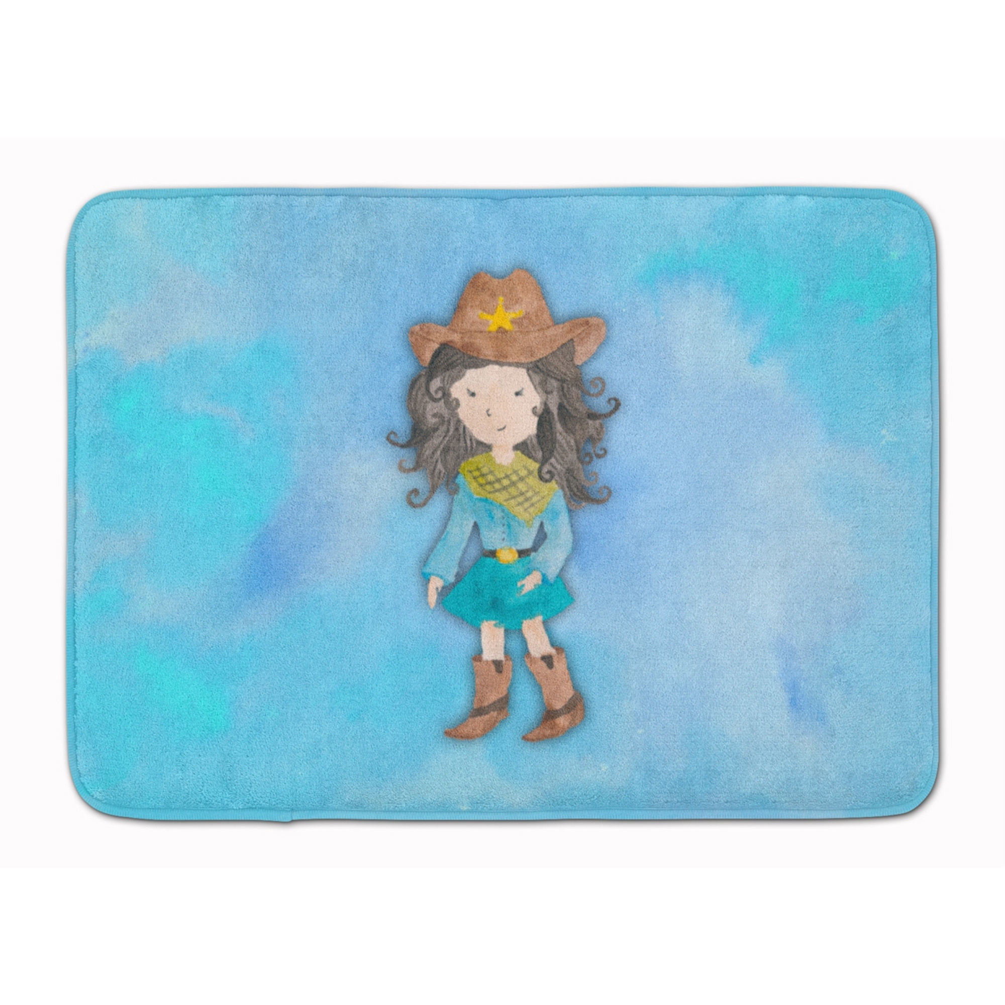 &quotCaroline's Treasures Cowgirl Watercolor Floor Mat, 19"&quotH x 27"&quotW, Multicolor"