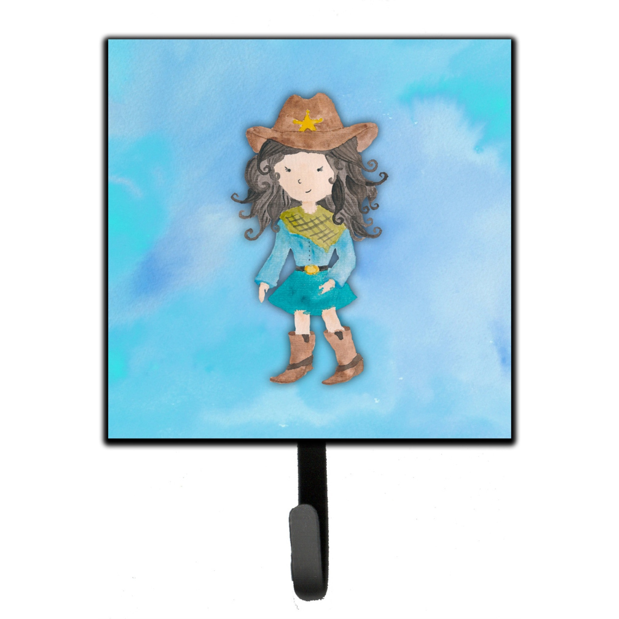 &quotCaroline's Treasures Cowgirl Watercolor Wall Hook, Small, Multicolor"