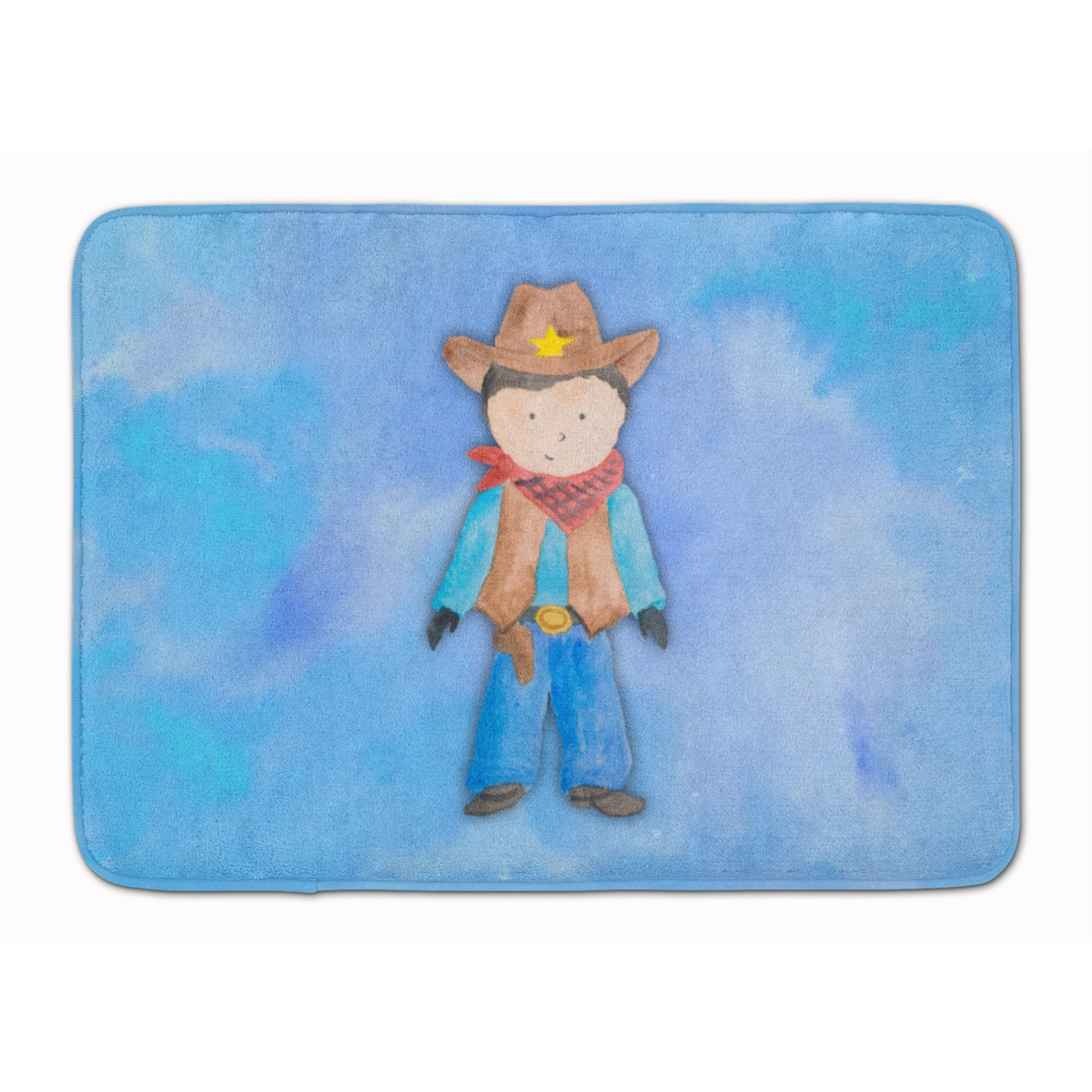 &quotCaroline's Treasures Cowboy Watercolor Floor Mat, 19"&quotH x 27"&quotW, Multicolor"