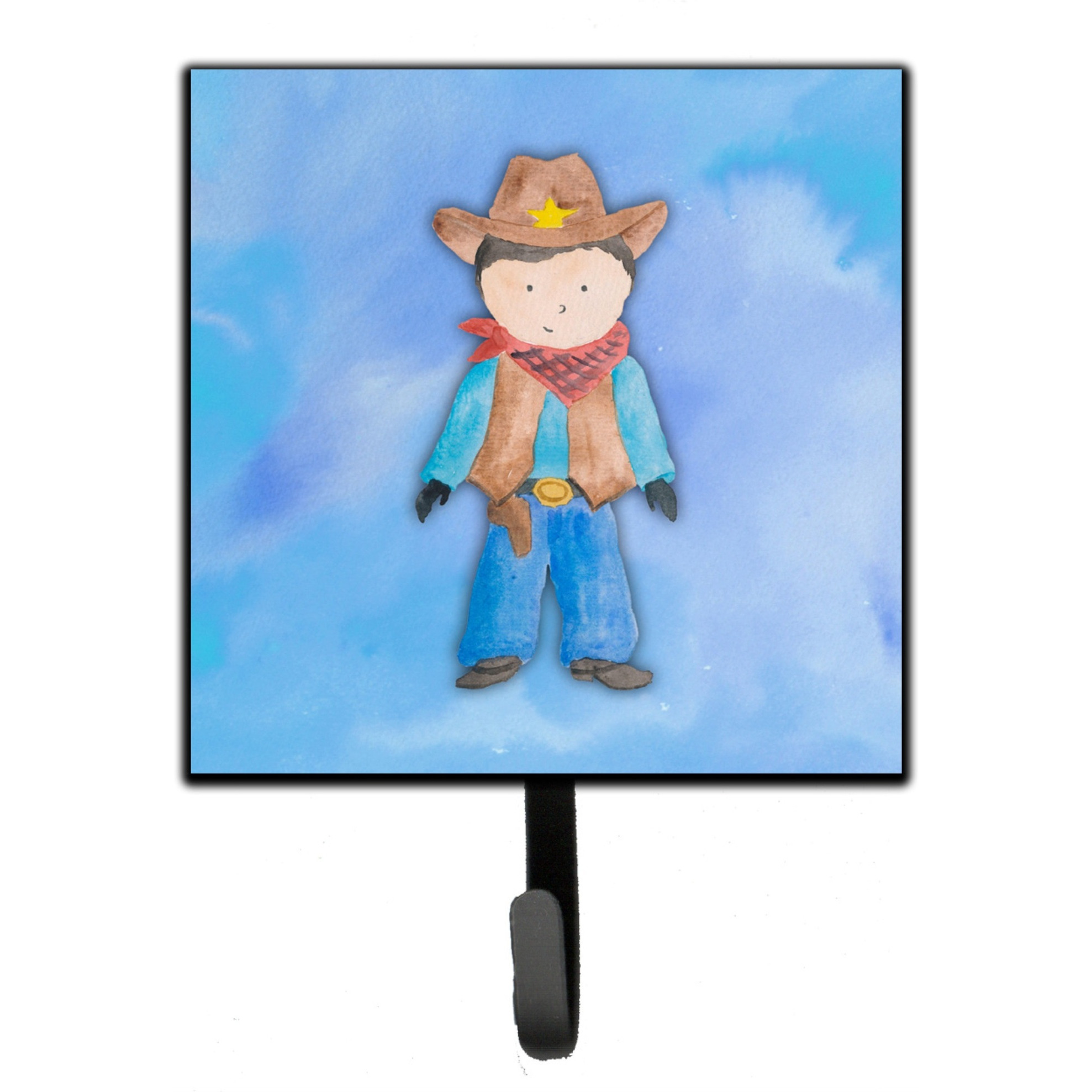 &quotCaroline's Treasures Cowboy Watercolor Wall Hook, Small, Multicolor"