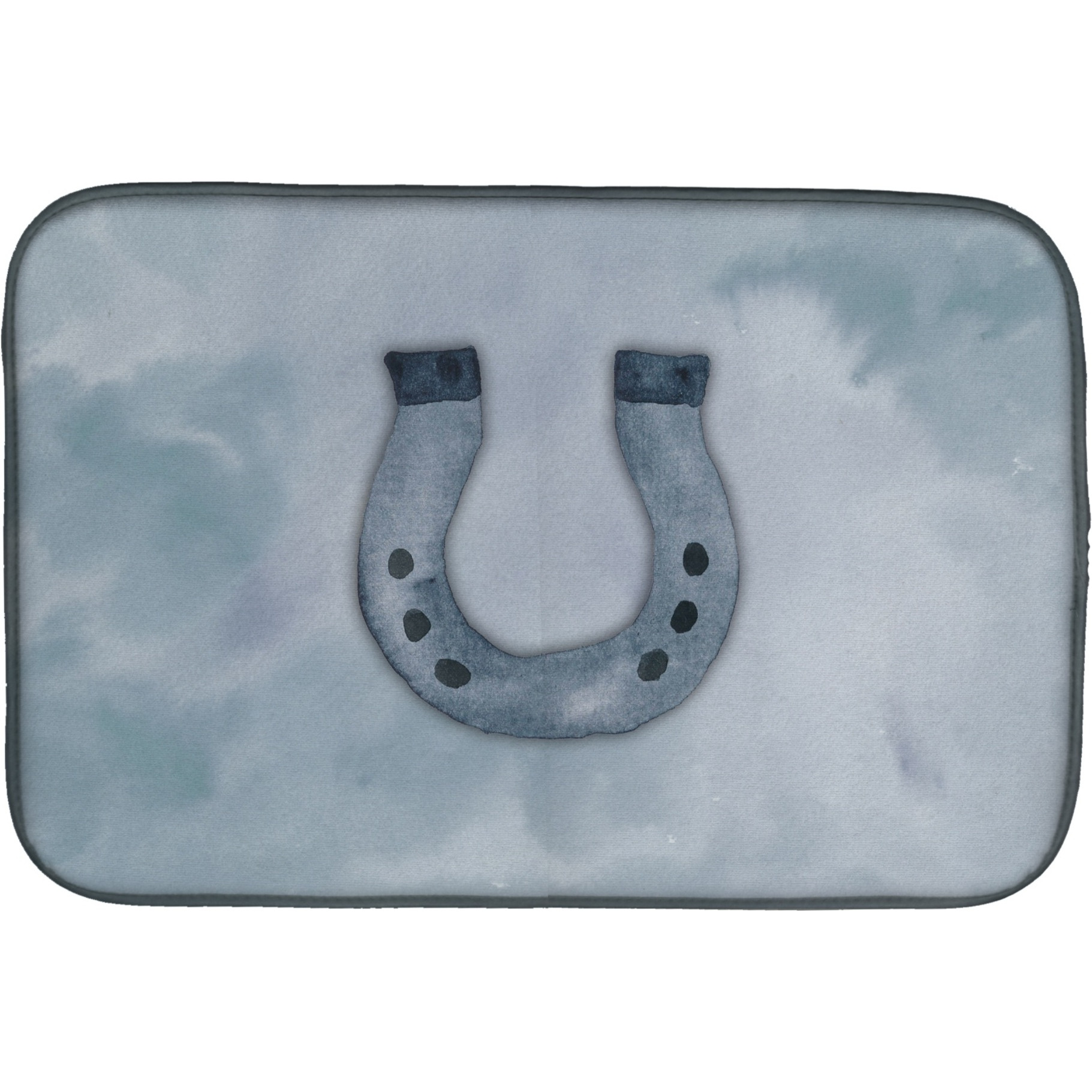&quotCaroline's Treasures Horseshoe Watercolor Dish Drying Mat, 14"" x 21"", Multicolor"
