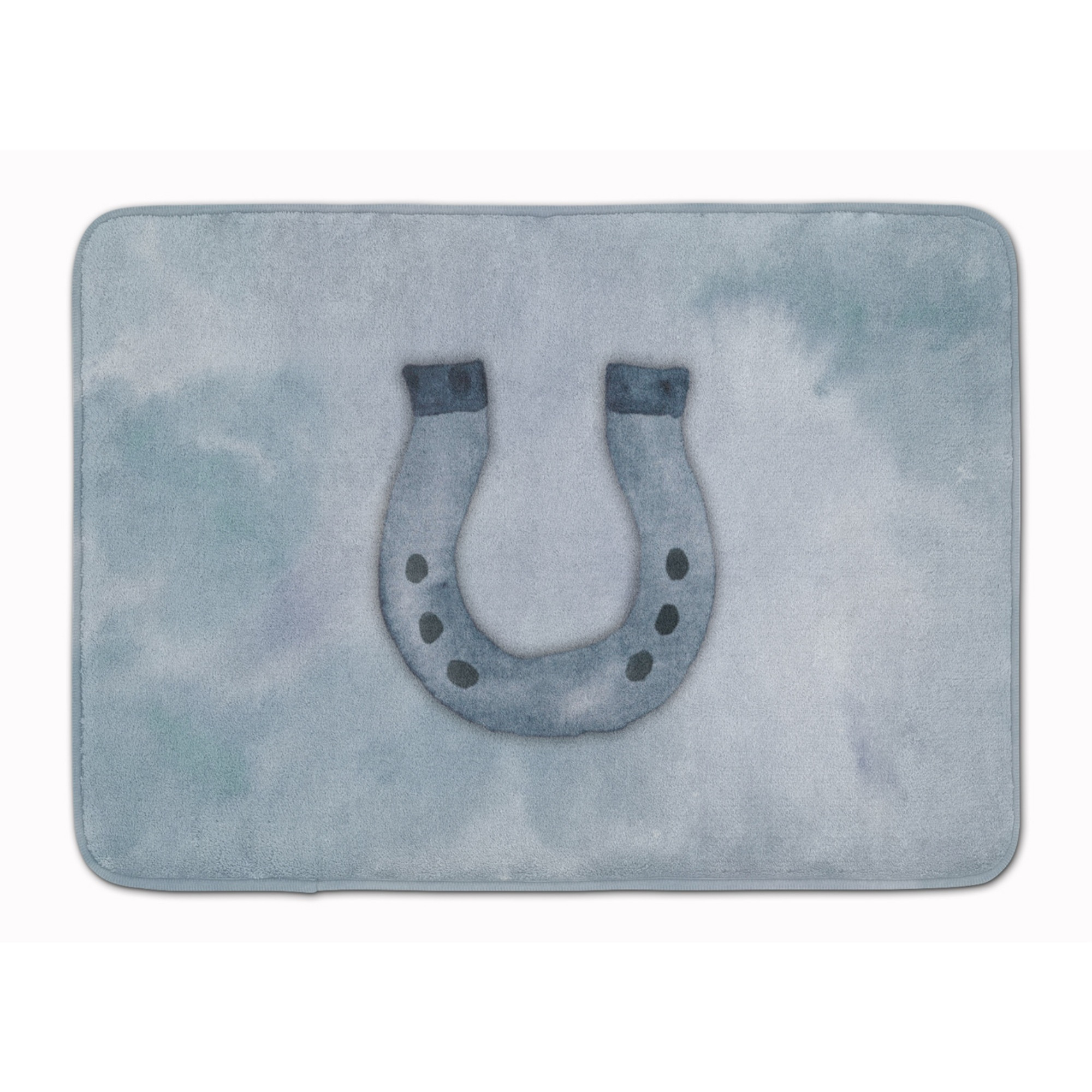 &quotCaroline's Treasures Horseshoe Watercolor Floor Mat, 19"&quotH x 27"&quotW, Multicolor"