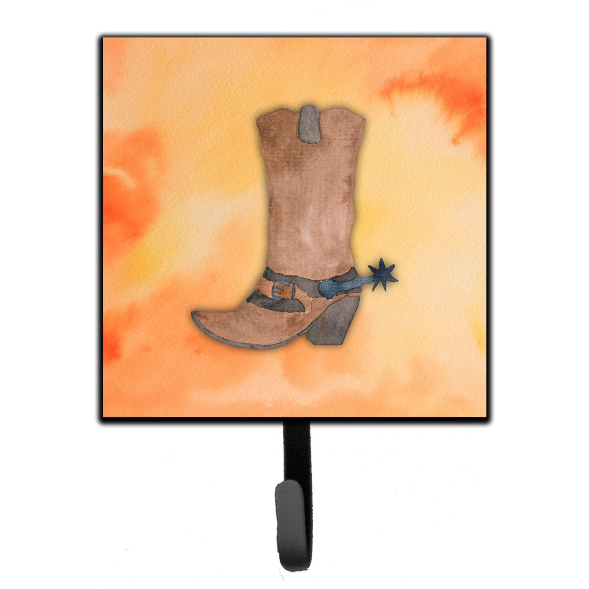 &quotCaroline's Treasures Cowboy Boot Watercolor Wall Hook, Small, Multicolor"