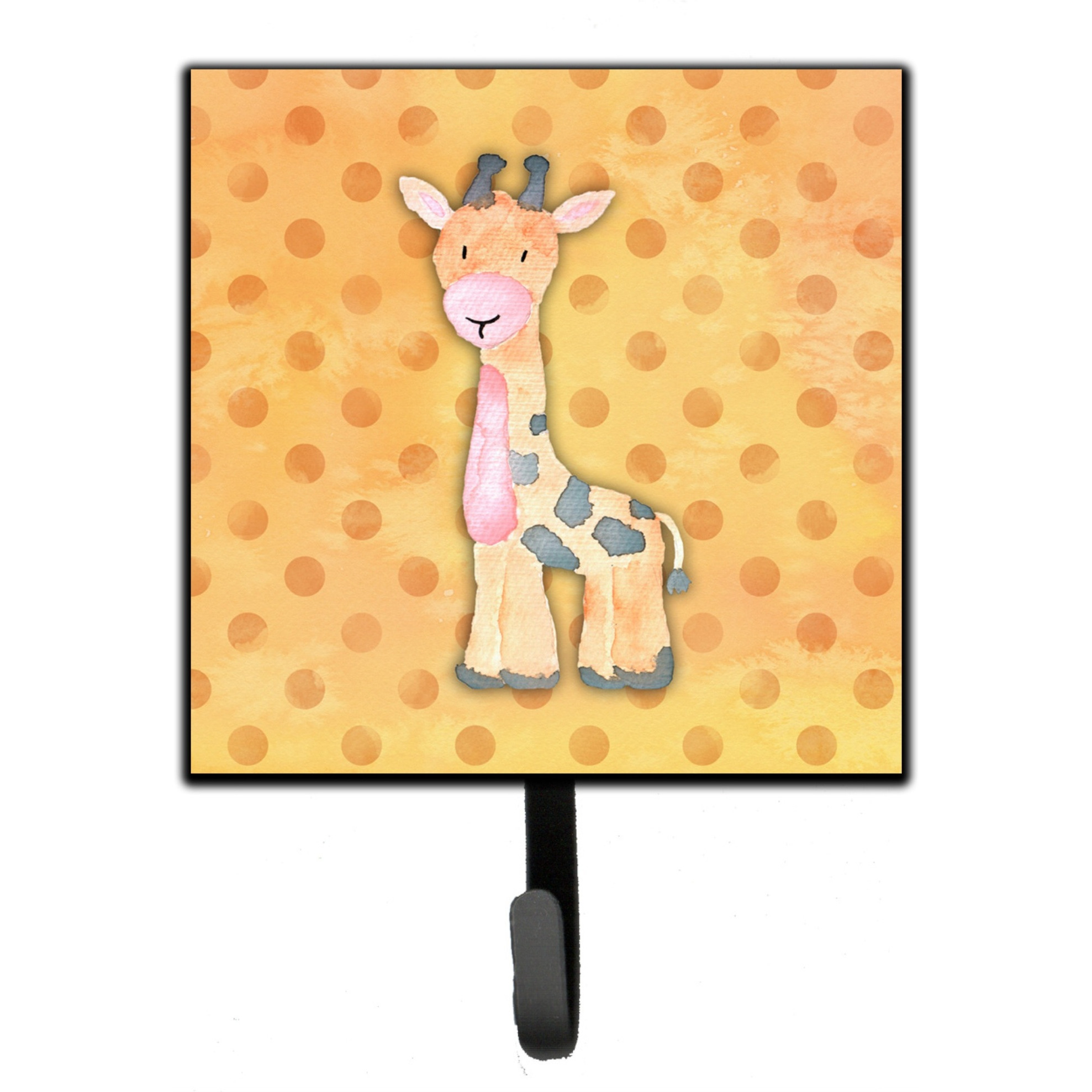 &quotCaroline's Treasures Polkadot Griaffe Watercolor Wall Hook, Small, Multicolor"