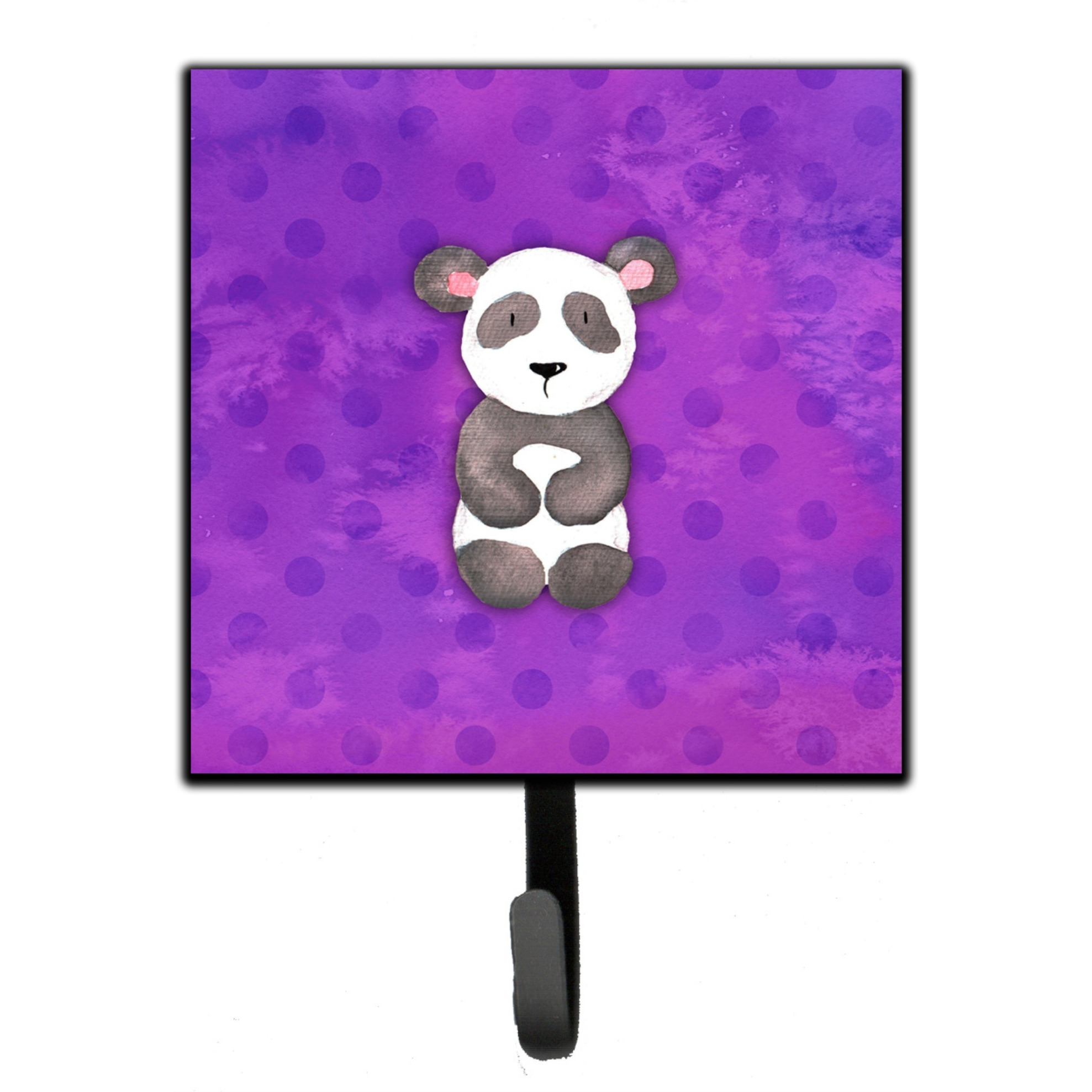 &quotCaroline's Treasures Polkadot Panda Bear Watercolor Wall Hook, Small, Multicolor"