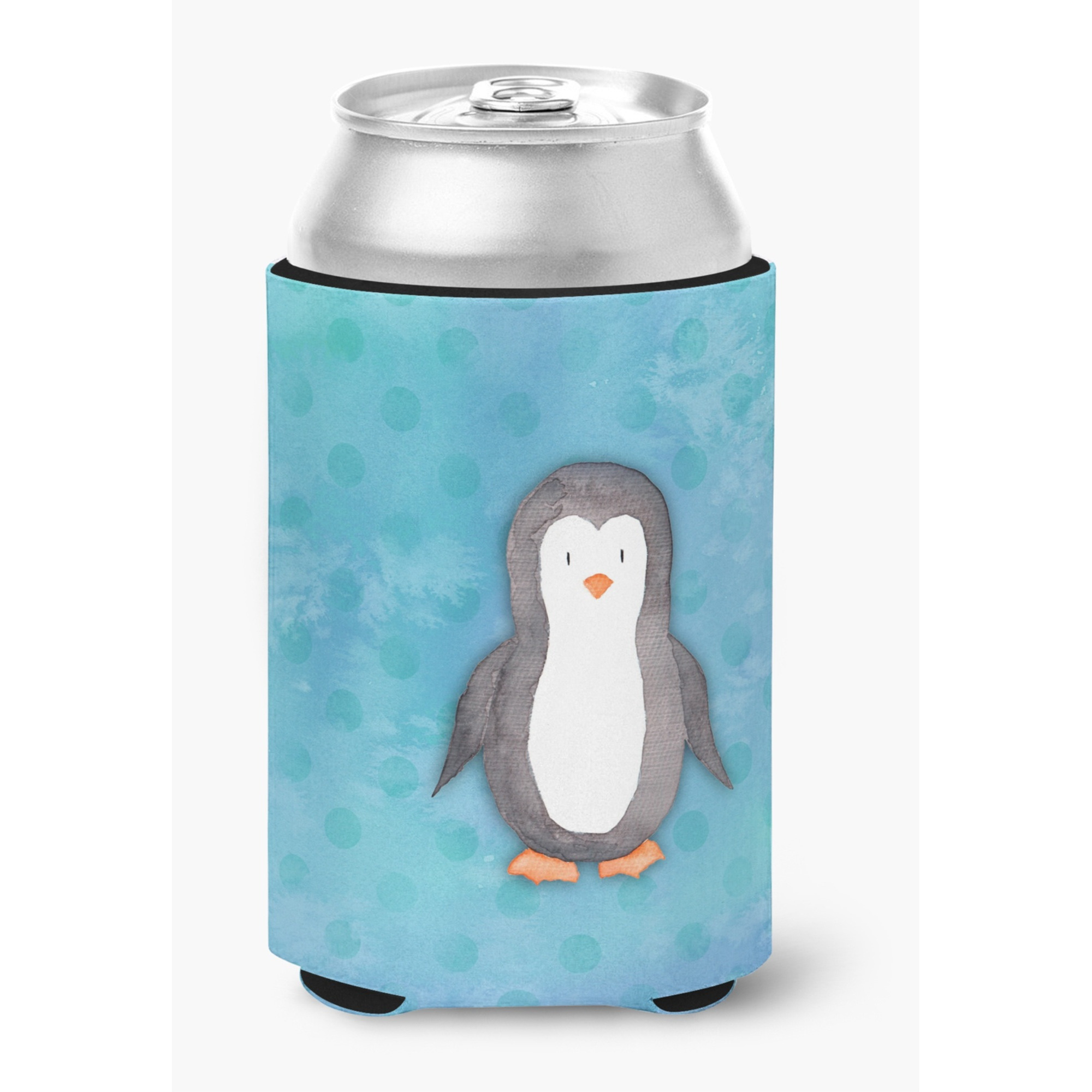 &quotCaroline's Treasures Polkadot Penguin Watercolor Decorative Can Hugger, Multicolor"
