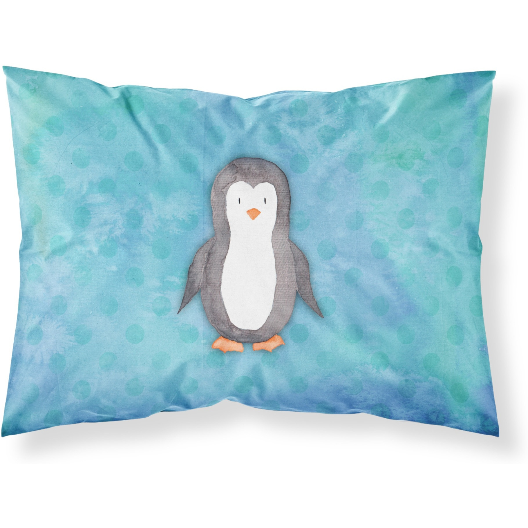 &quotCaroline's Treasures "&quotPolkadot Penguin Watercolor"" Printed, Polyester Envelope Closure pillowcase, Standard, Multicolor"