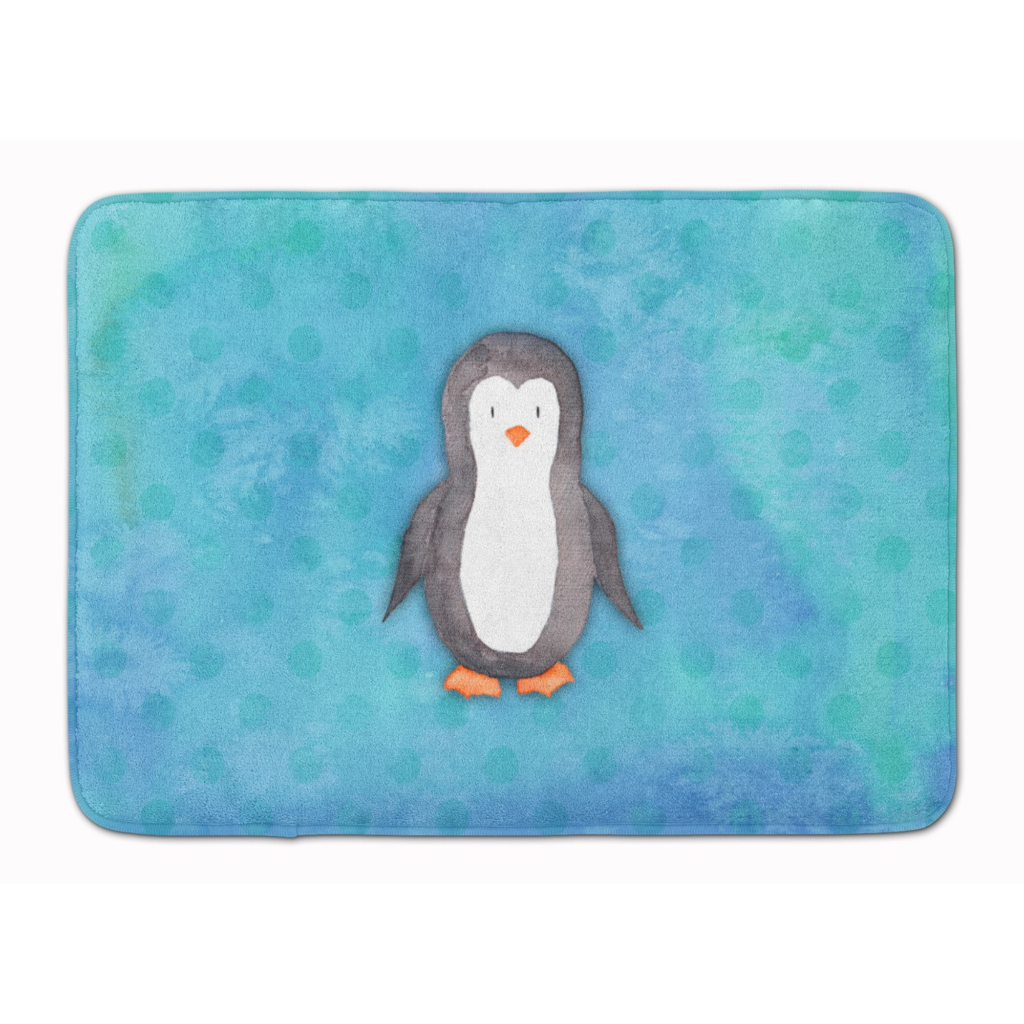 &quotCaroline's Treasures Polkadot Penguin Watercolor Floor Mat, 19"&quotH x 27"&quotW, Multicolor"