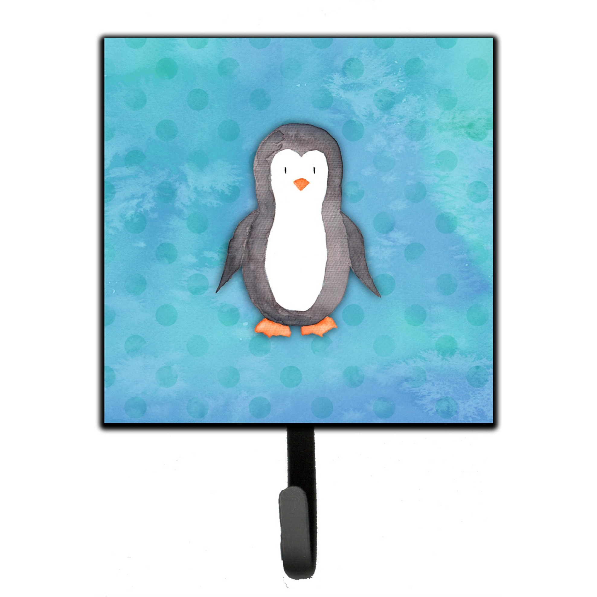 &quotCaroline's Treasures Polkadot Penguin Watercolor Wall Hook, Small, Multicolor"