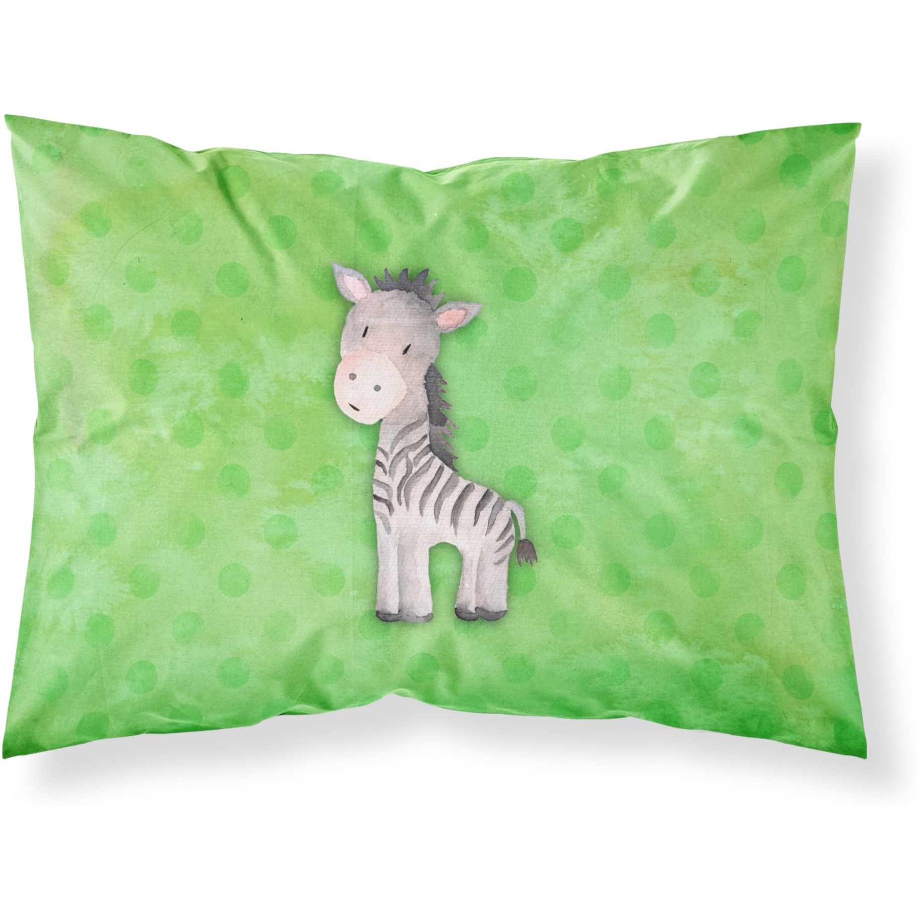 &quotCaroline's Treasures Polkadot Zebra Watercolor Printed, Polyester, 250 Thread count, Envelope closure Pillowcase, Standard, Multicolor"