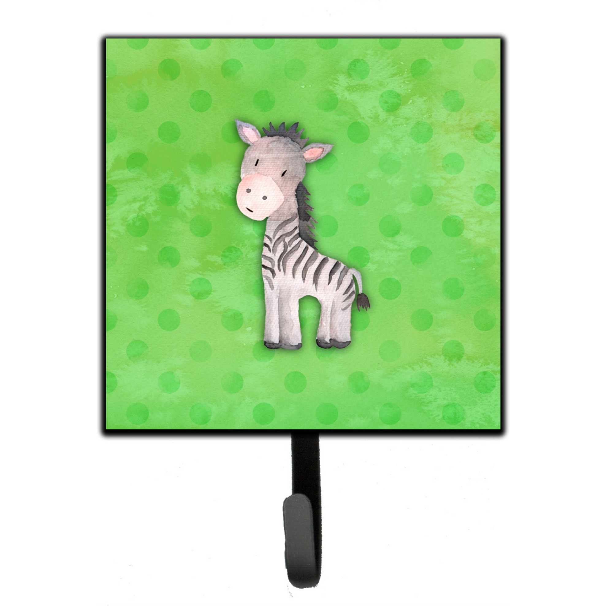 &quotCaroline's Treasures Polkadot Zebra Watercolor Wall Hook, Small, Multicolor"
