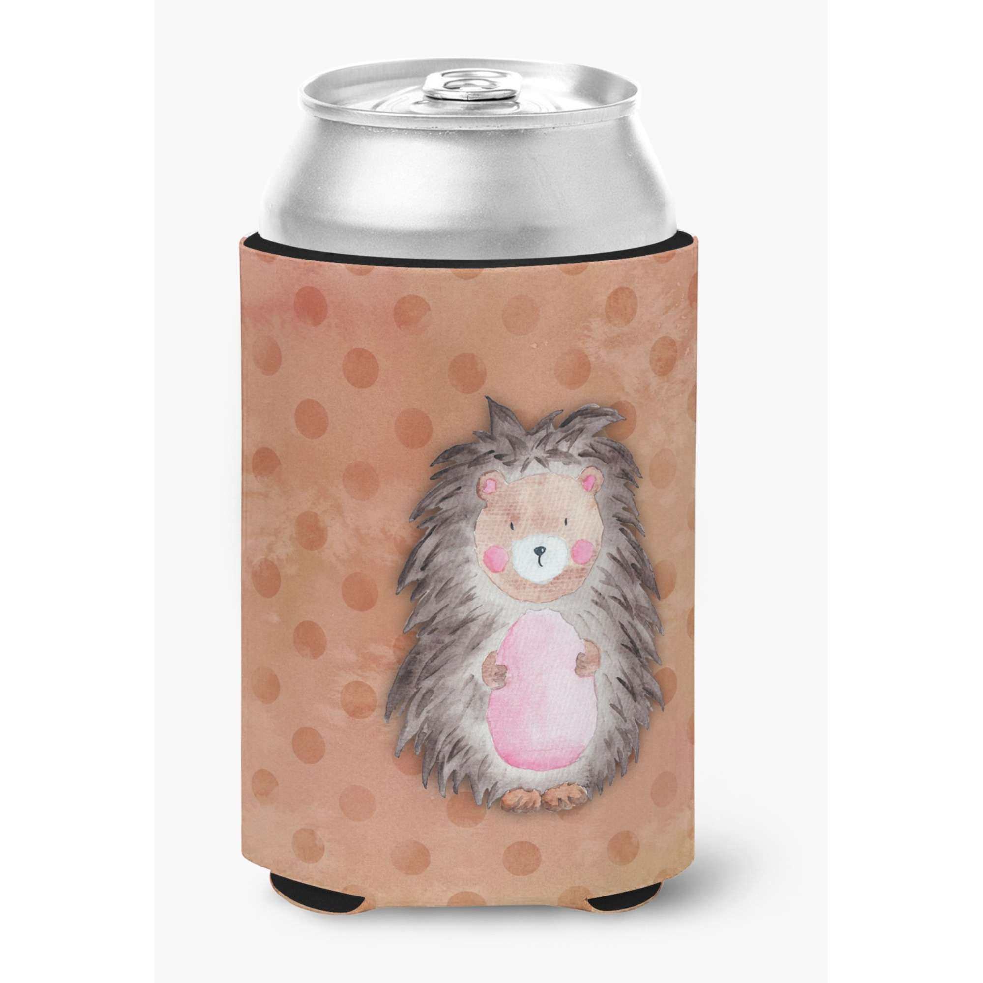 &quotCaroline's Treasures Polkadot Hedgehog Watercolor Decorative Can Hugger, Multicolor"