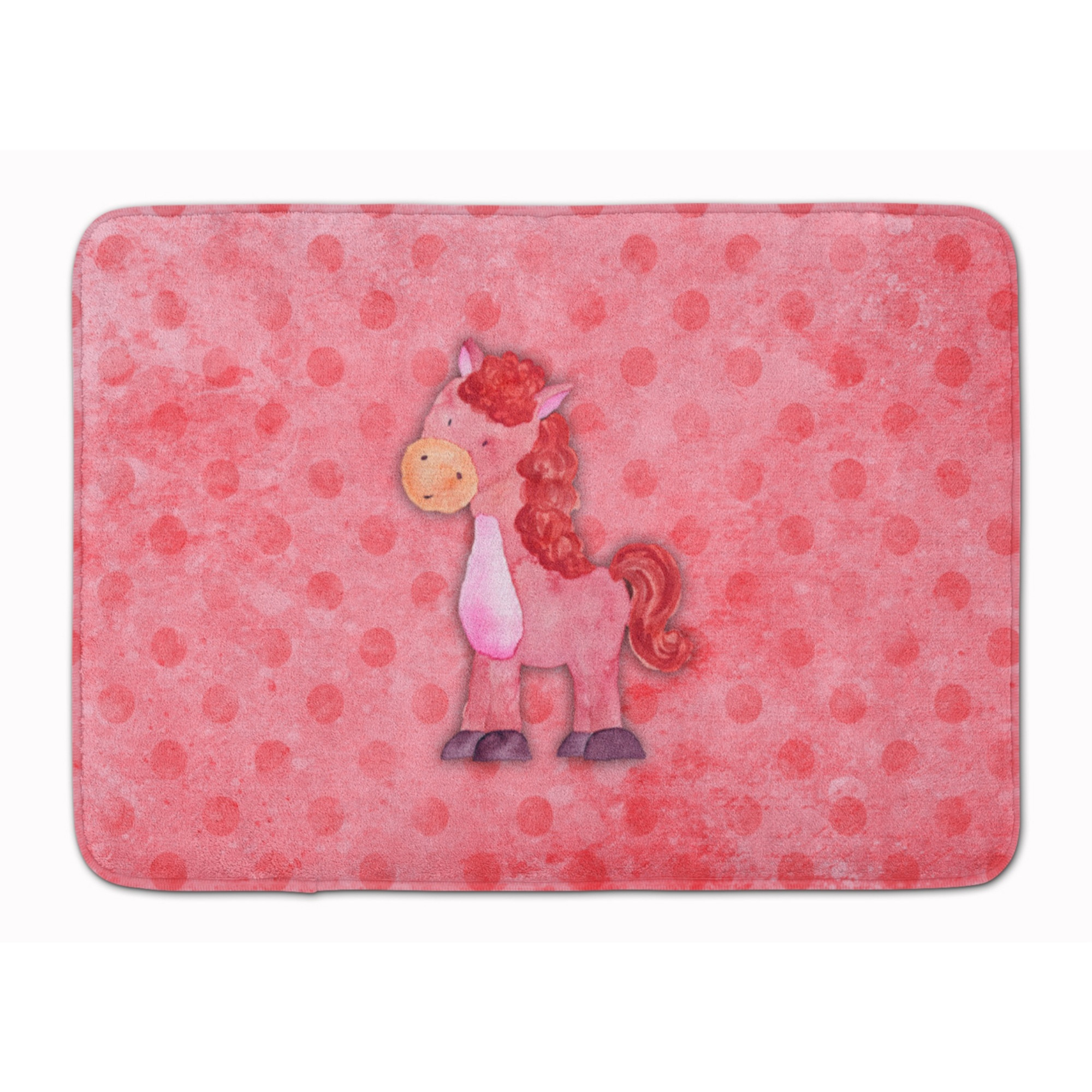 &quotCaroline's Treasures Polkadot Horse Watercolor Floor Mat, 19"&quotH x 27"&quotW, Multicolor"