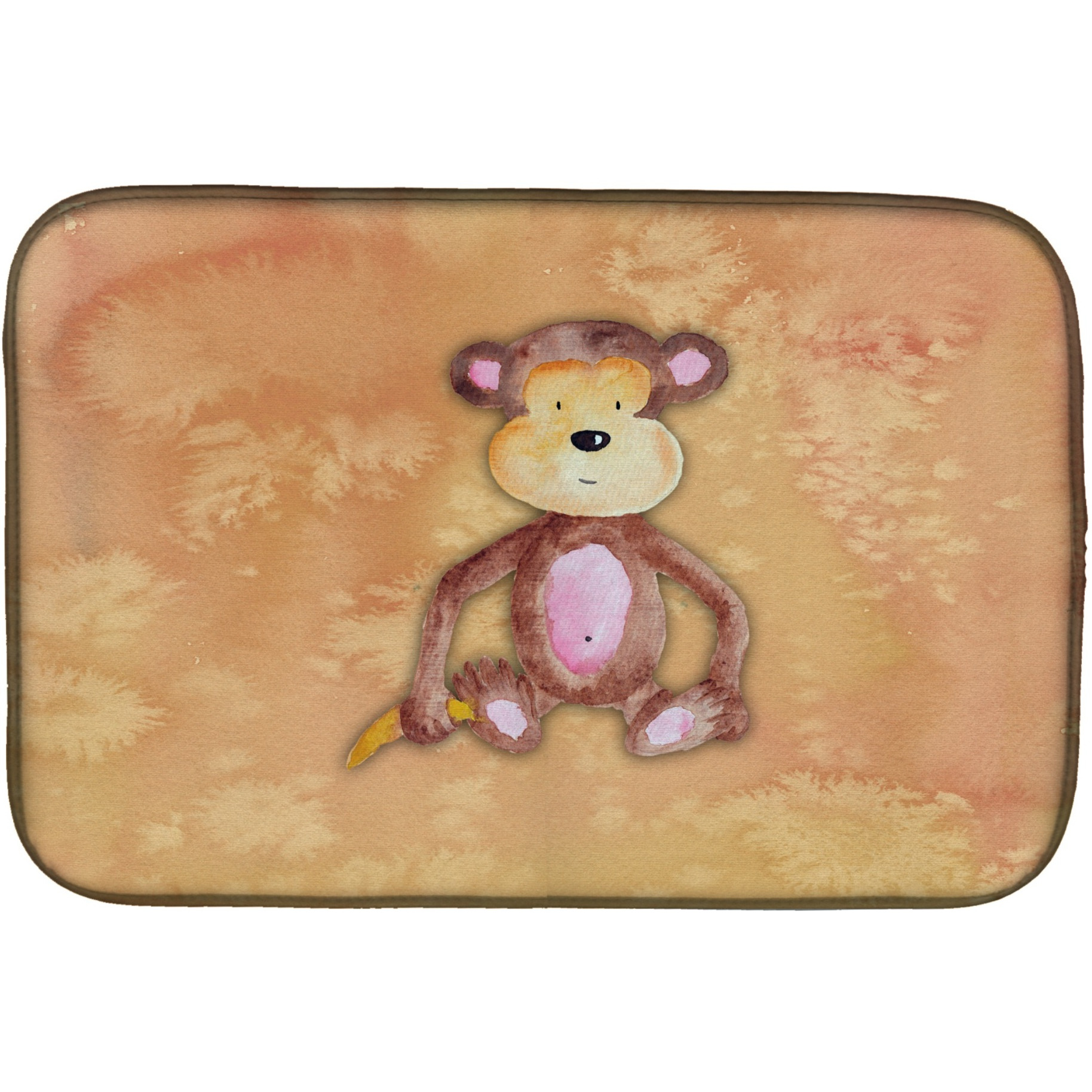 &quotCaroline's Treasures Monkey Watercolor Dish Drying Mat, 14"" x 21"", Multicolor"