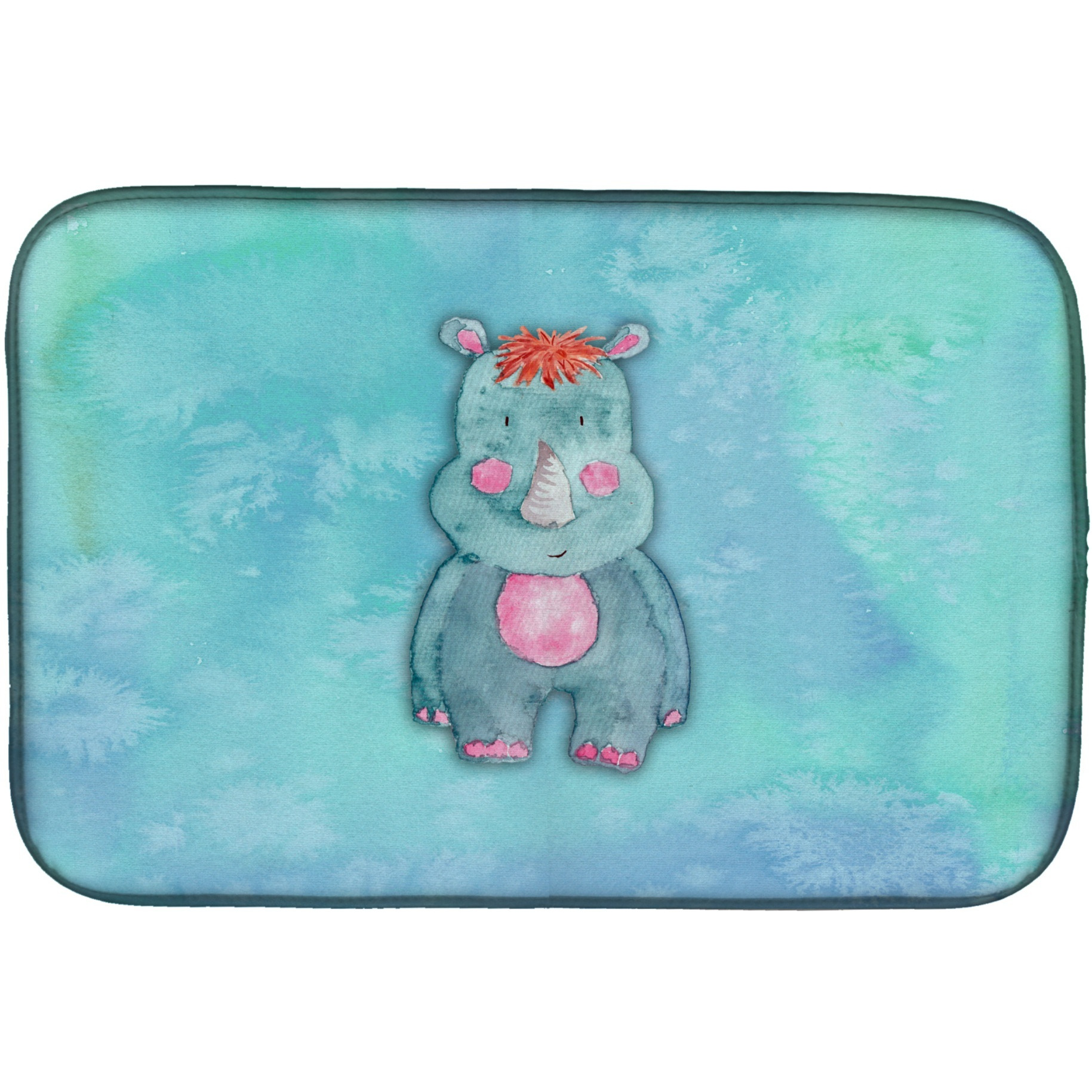 &quotCaroline's Treasures Rhinoceros Dish Drying Mat, 14"" x 21"", Multicolor"