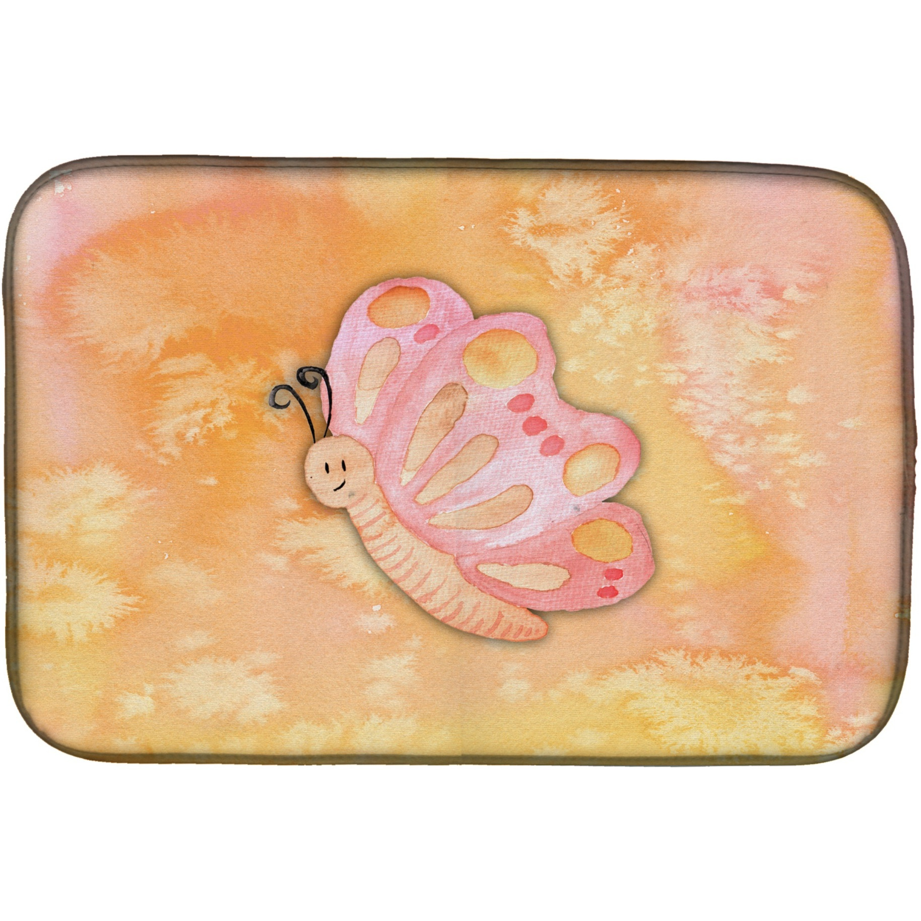 &quotCaroline's Treasures Butterfly Watercolor Dish Drying Mat, 14"" x 21"", Multicolor"
