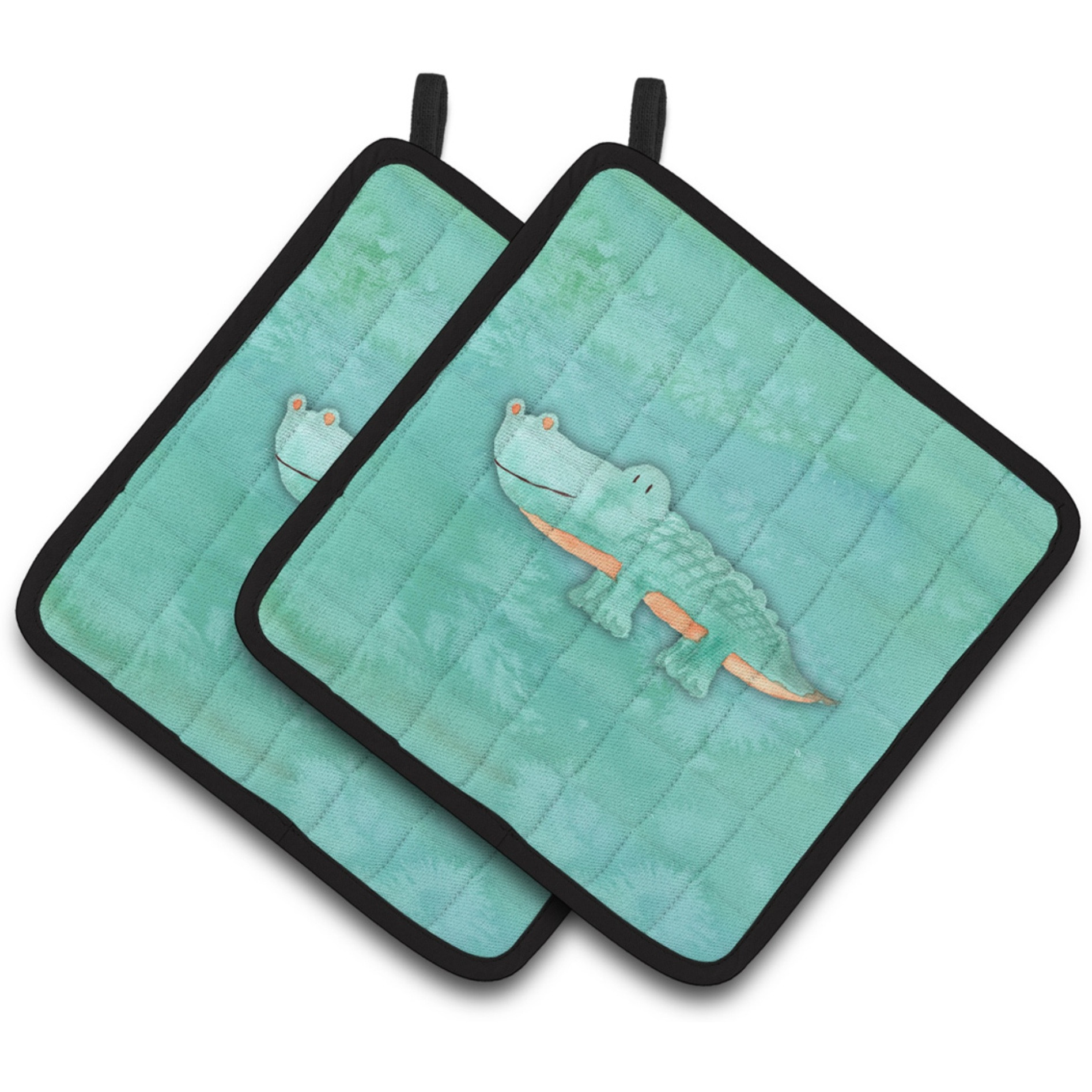 &quotCaroline's Treasures Alligator Watercolor Decorated pot holder, 7.5"&quotH x 7.5"&quotW, Multicolor"