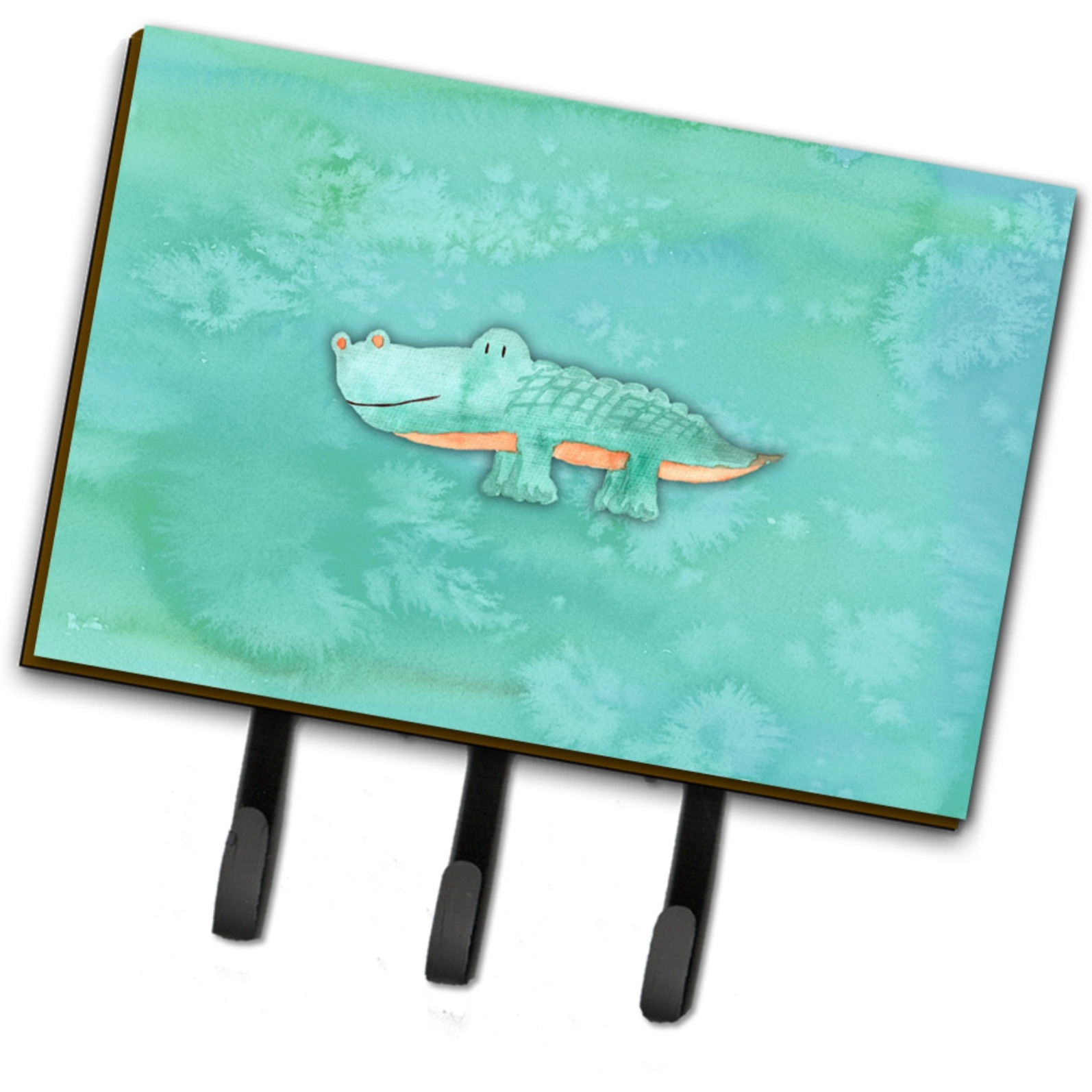 &quotCaroline's Treasures Alligator Watercolor Wall Hook, Triple, Multicolor"