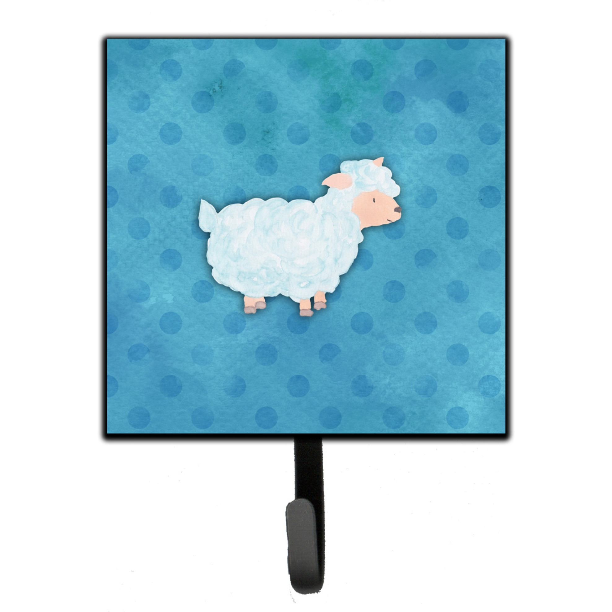 &quotCaroline's Treasures Polkadot Sheep Lamb Watercolor Wall Hook, Small, Multicolor"