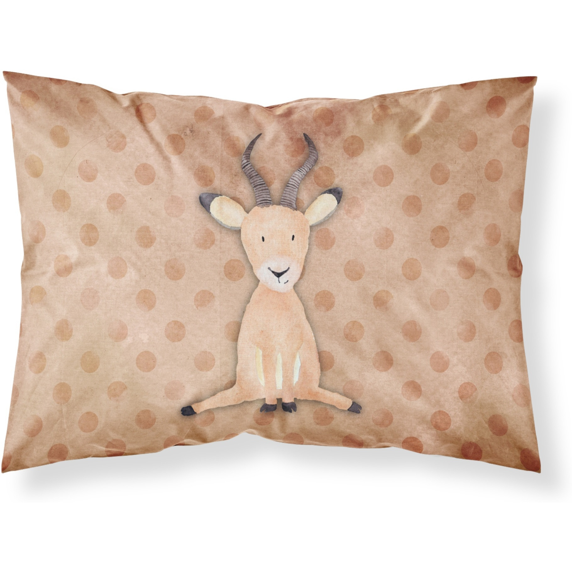 &quotCaroline's Treasures Polkadot Antelope Watercolor Printed, Polyester, 250 Thread count, Envelope closure Pillowcase, Standard, Multicolor"