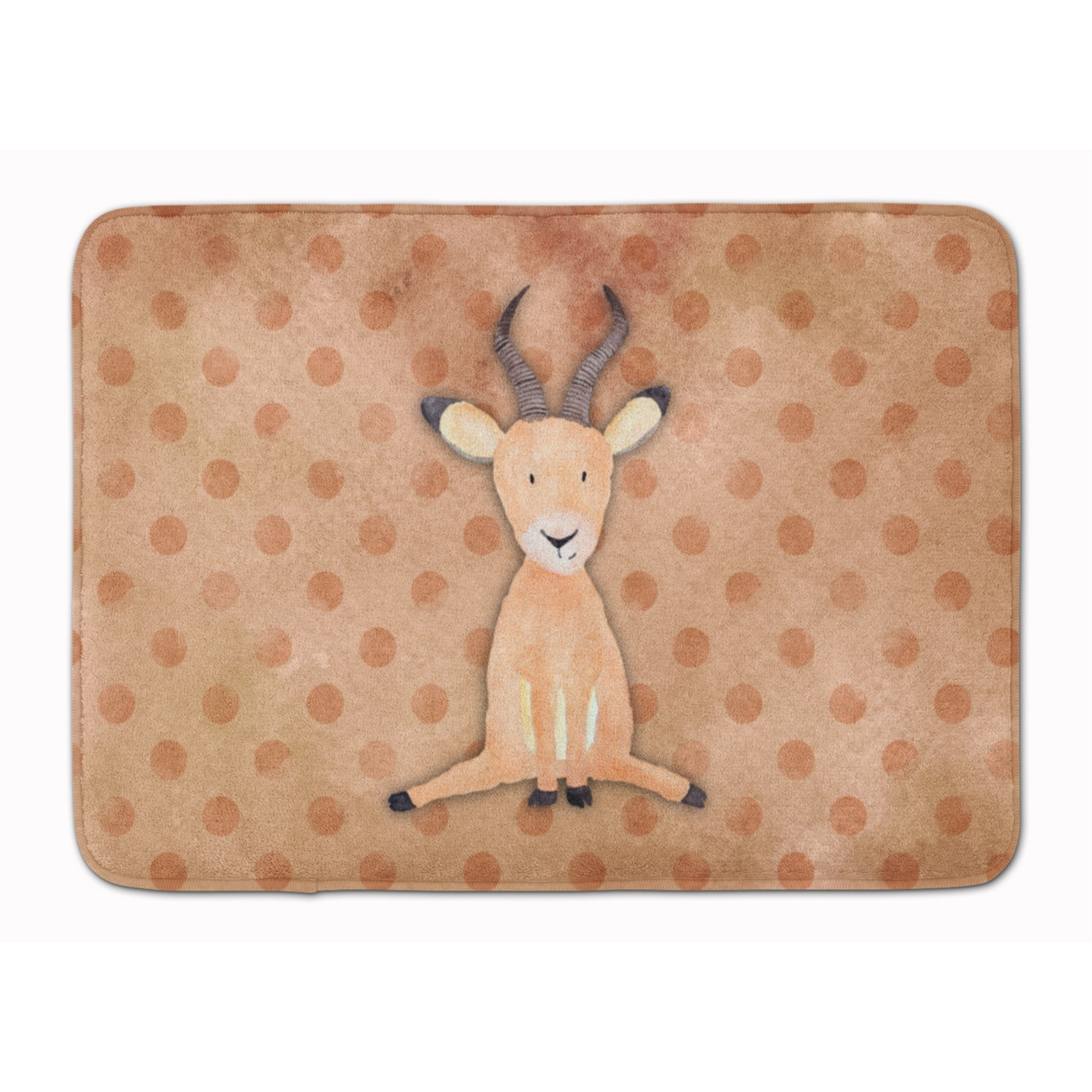 &quotCaroline's Treasures Polkadot Antelope Watercolor Floor Mat, 19"&quotH x 27"&quotW, Multicolor"